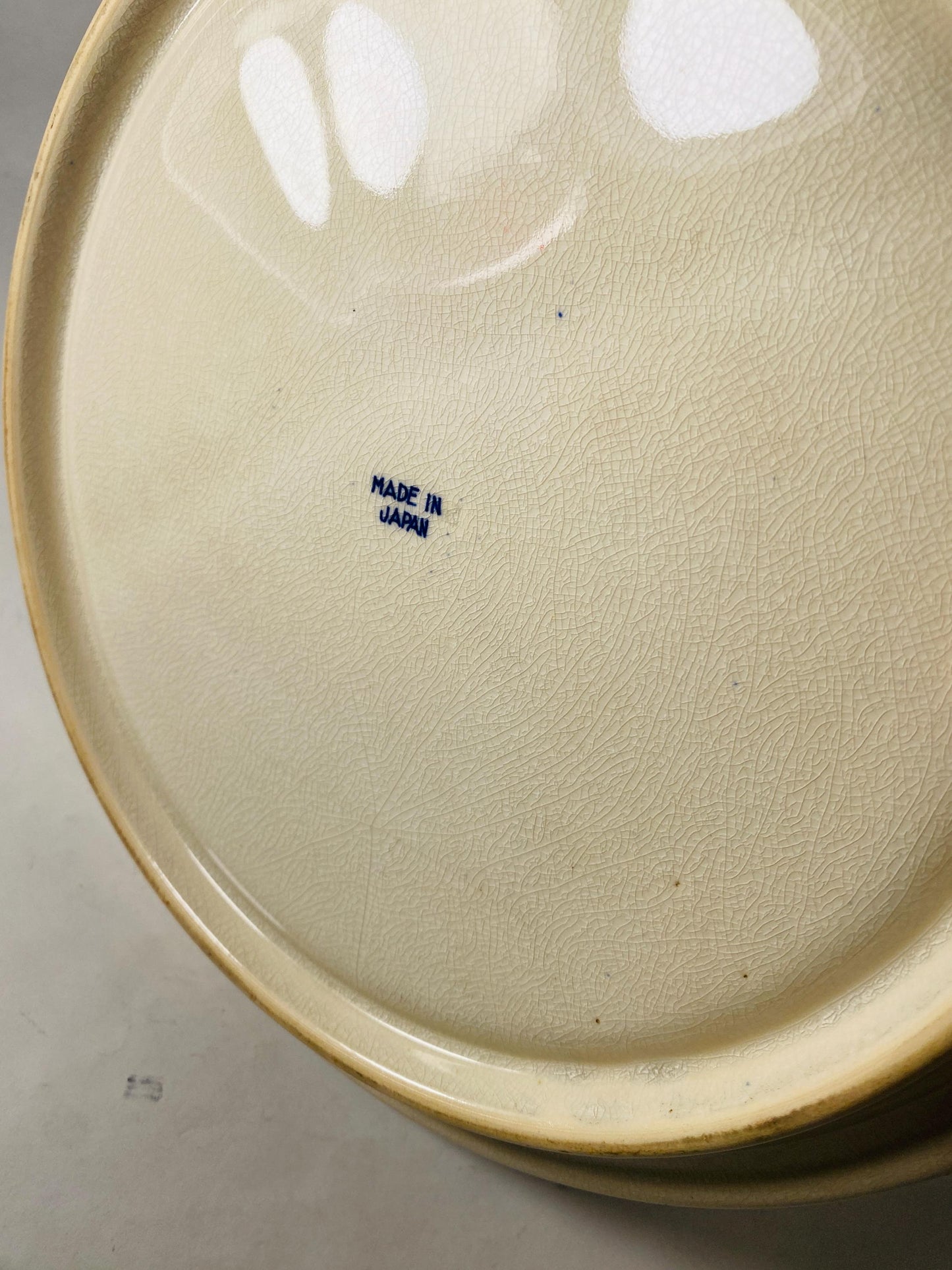 1930s Vintage Moriyama Blue Willow porcelain 10" divided plate Made in Japan grill partitioned cottage decor