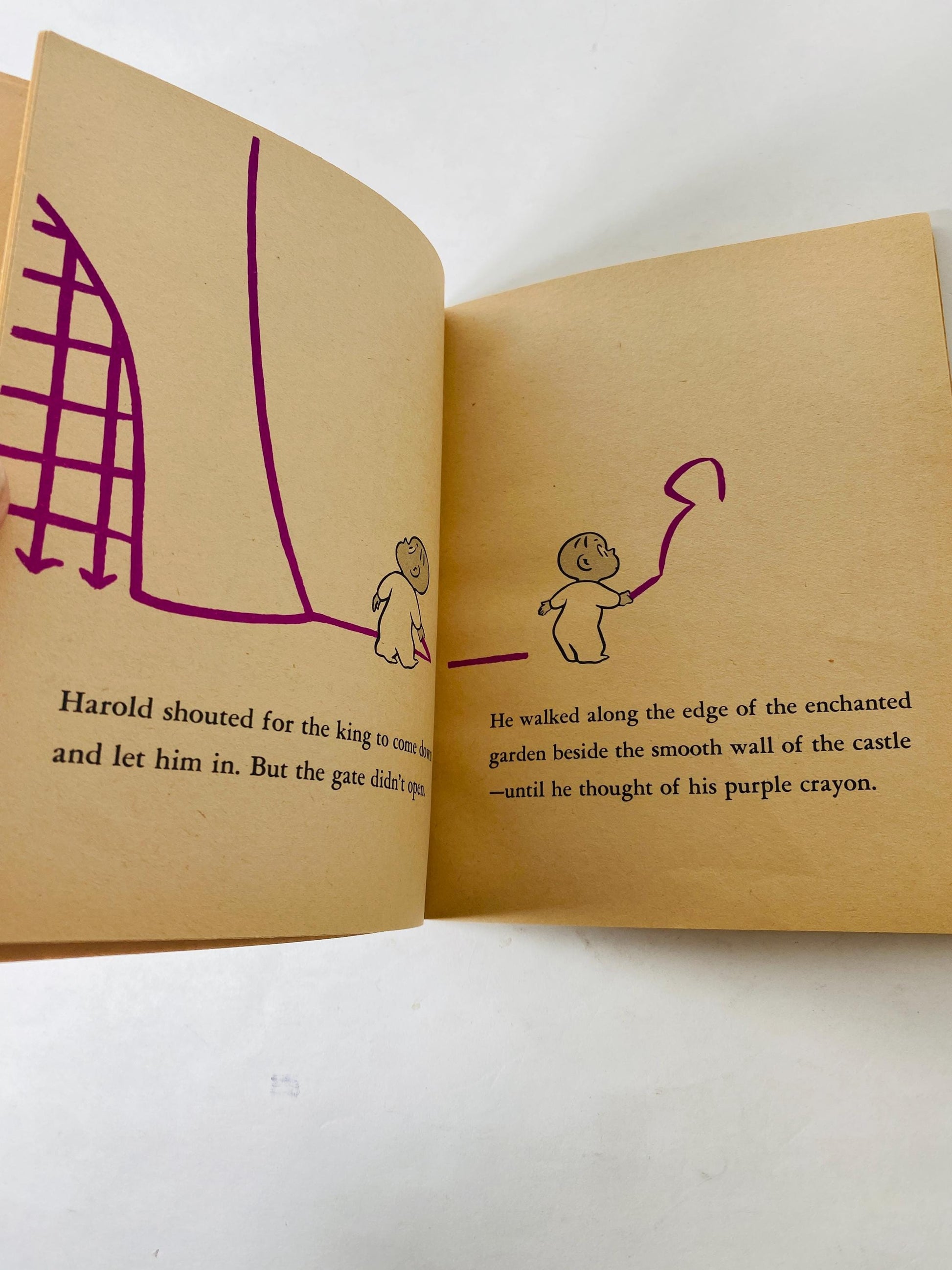 Harold's Fairy Tale vintage children's paperback book by Crockett Johnson circa 1974 Further Adventures with Purple Crayon