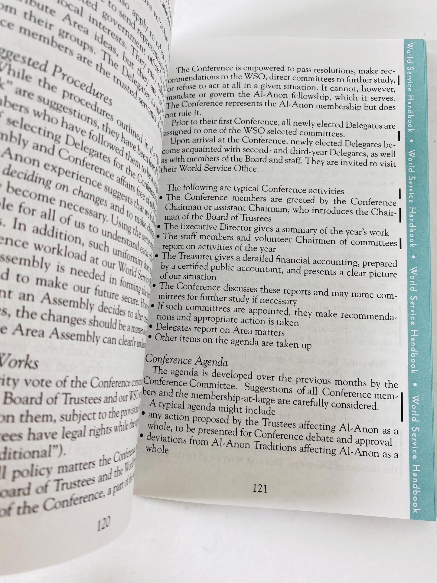 Al-Anon Alateen Service Manual Twelve Steps & Twelve Traditions Vintage Alcoholics Anonymous paperback book Recovery AA sobriety HelenK