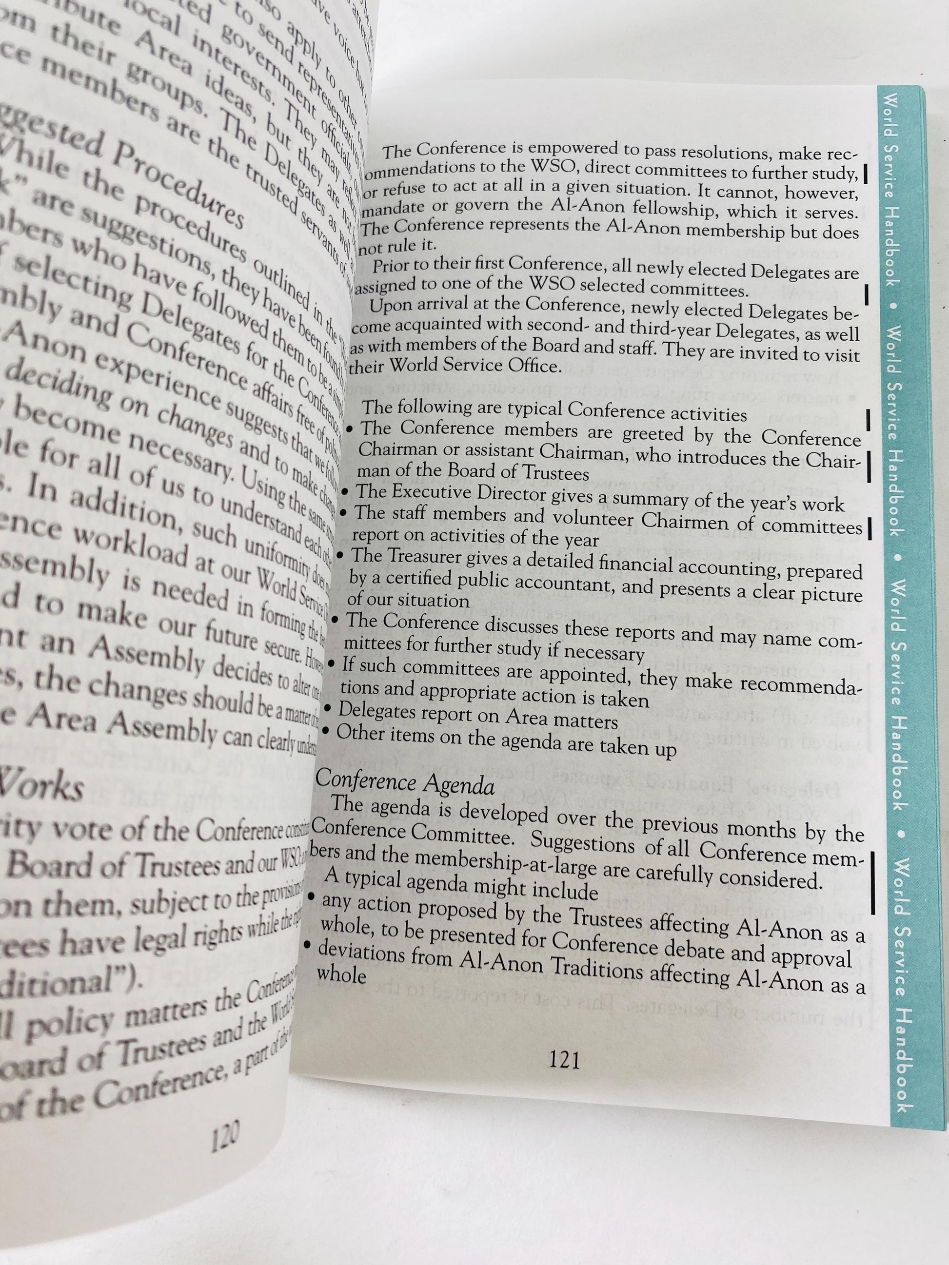 Al-Anon Alateen Service Manual Twelve Steps & Twelve Traditions Vintage Alcoholics Anonymous paperback book Recovery AA sobriety HelenK