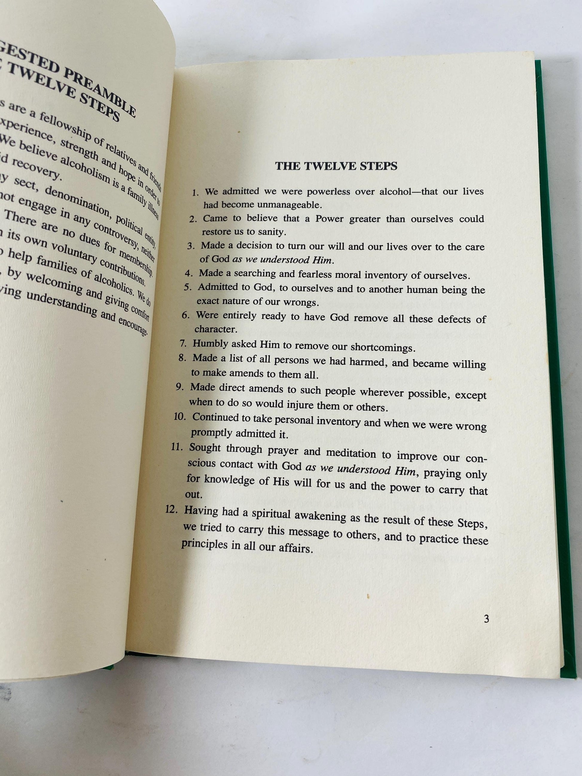 1981 Twelve Steps & Twelve Traditions Vintage Alcoholics Anonymous book EARLY PRINTING Recovery AA sobriety Al-anon 12 program HelenK