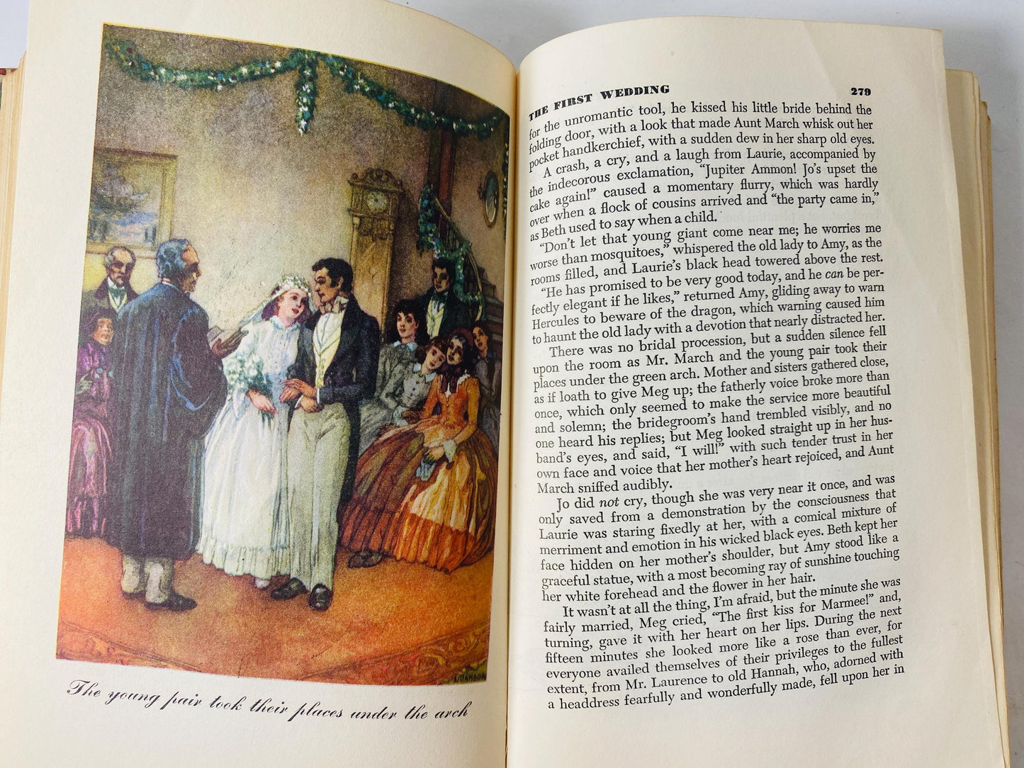 Little Women or Meg Jo Beth and Amy by Louisa May Alcott vintage book circa 1947 Illustrated Junior Library. Gift home decor