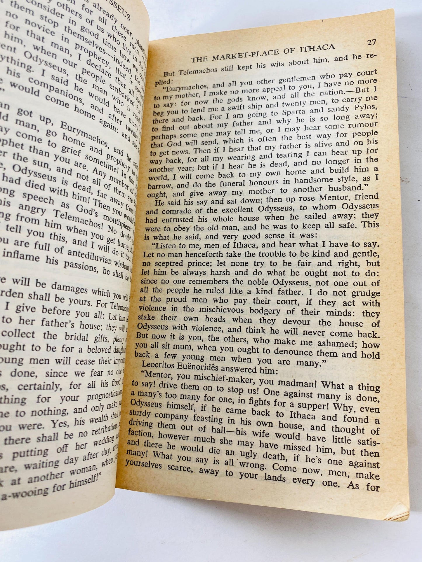 Odyssey by Homer. Vintage paperback book circa 1962 Mentor edition. Book lover gift. Mythology philosophy