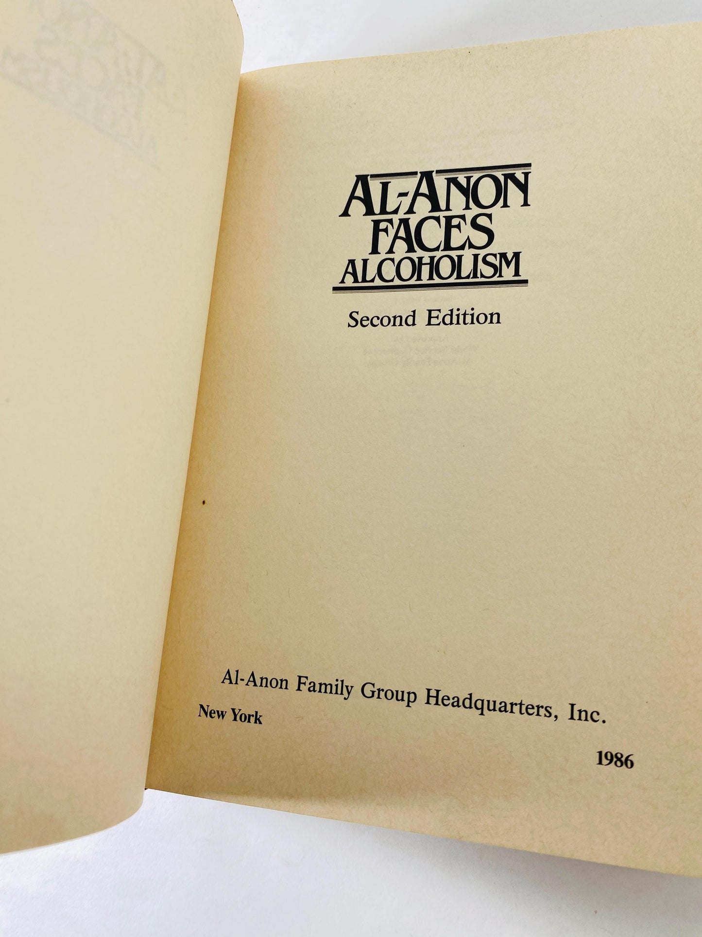 1986 Al-Anon Faces Alcoholism Twelve Steps & Twelve Traditions Vintage Alcoholics Anonymous book Recovery AA sobriety EARLY Printing HelenK