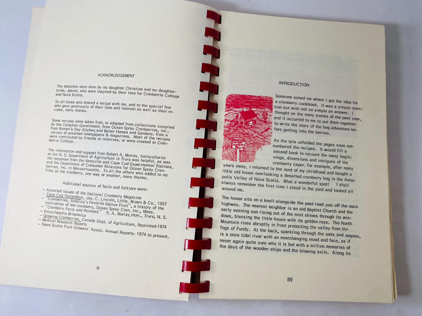 Vintage 1977 Cranberry Connection spiral cookbook FIRST EDITION Cranberry Recipes Cranberrie Cottage Granville Centre Nova Scotia