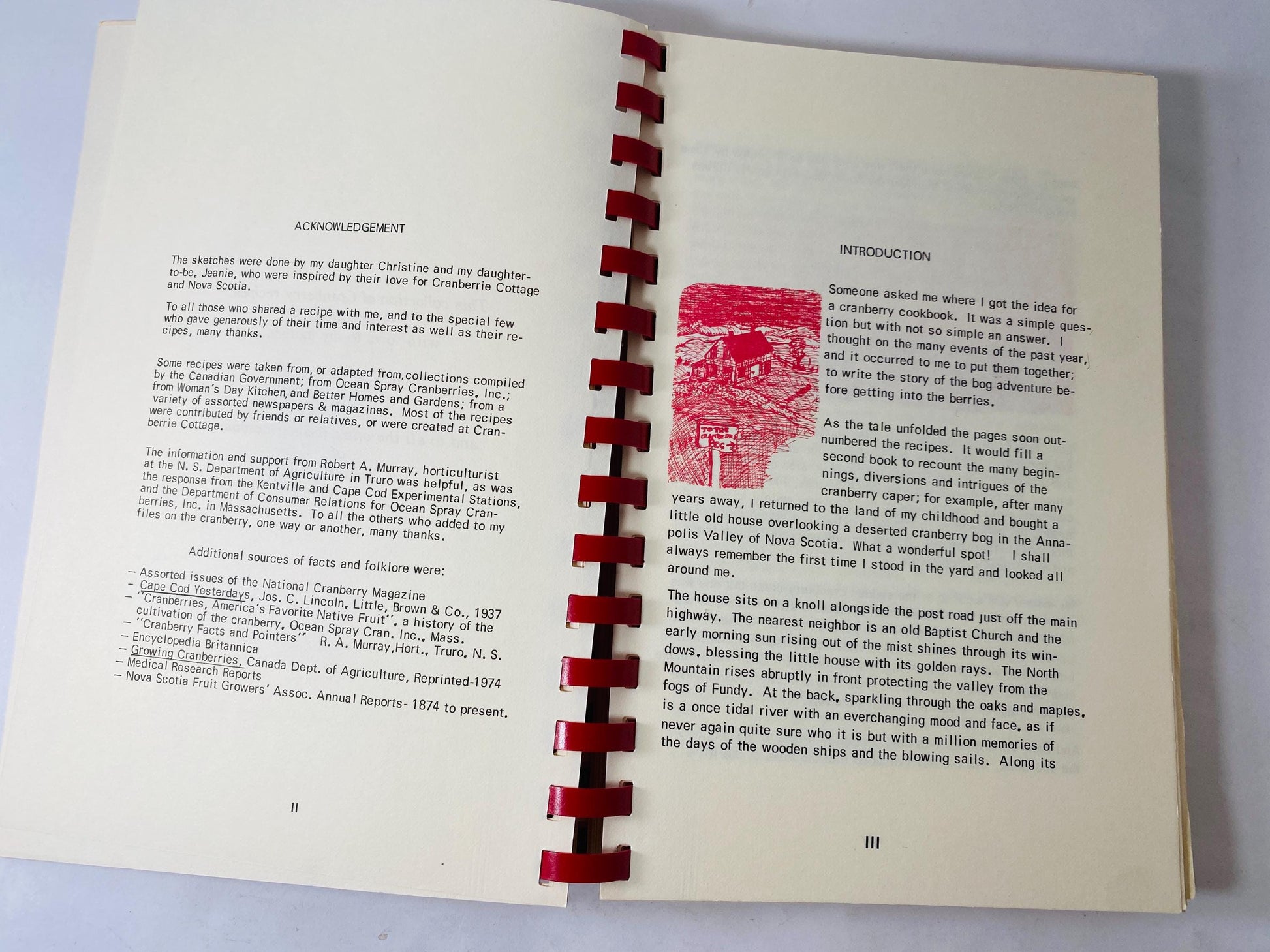 Vintage 1977 Cranberry Connection spiral cookbook FIRST EDITION Cranberry Recipes Cranberrie Cottage Granville Centre Nova Scotia