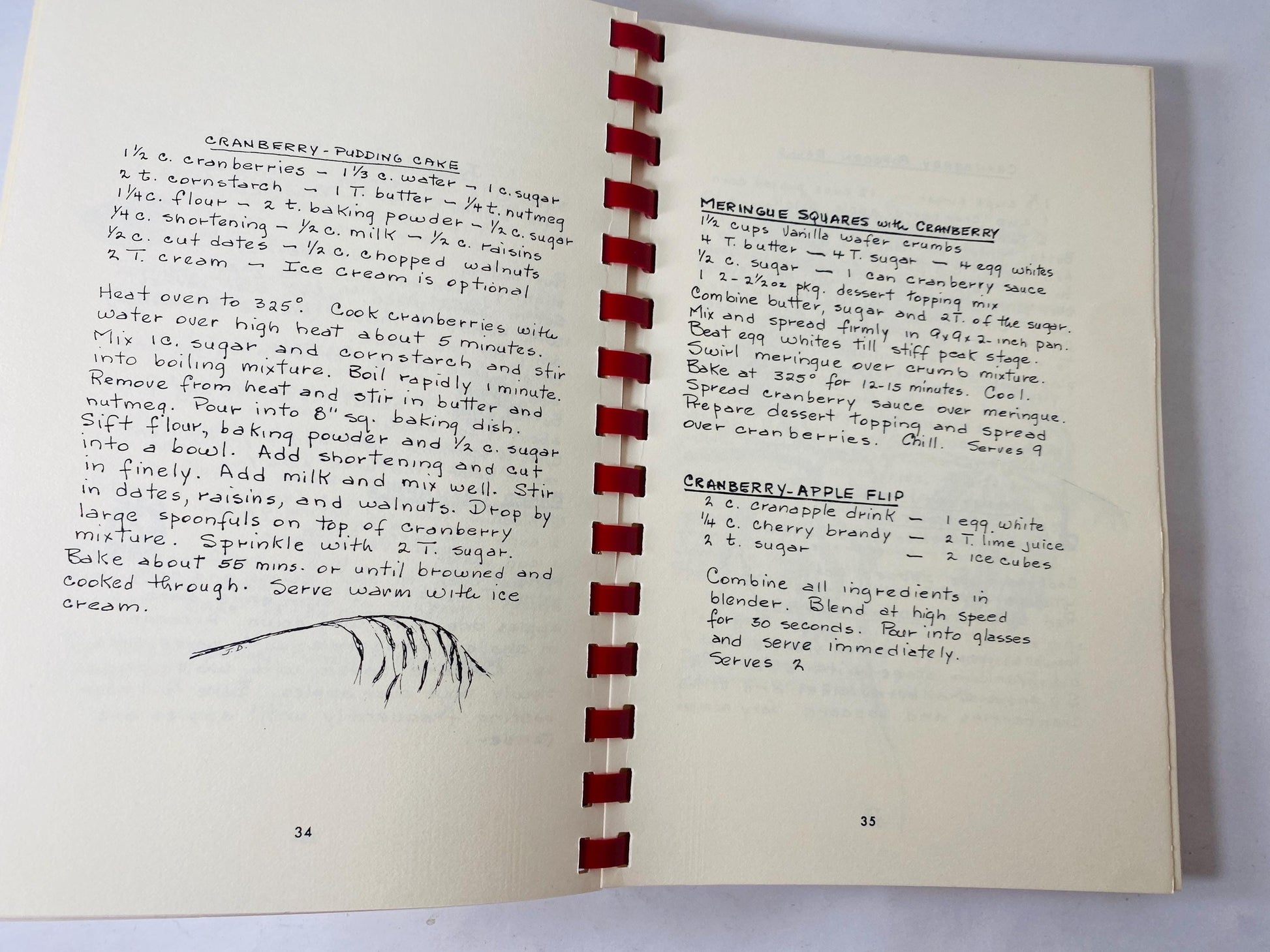 Vintage 1977 Cranberry Connection spiral cookbook FIRST EDITION Cranberry Recipes Cranberrie Cottage Granville Centre Nova Scotia