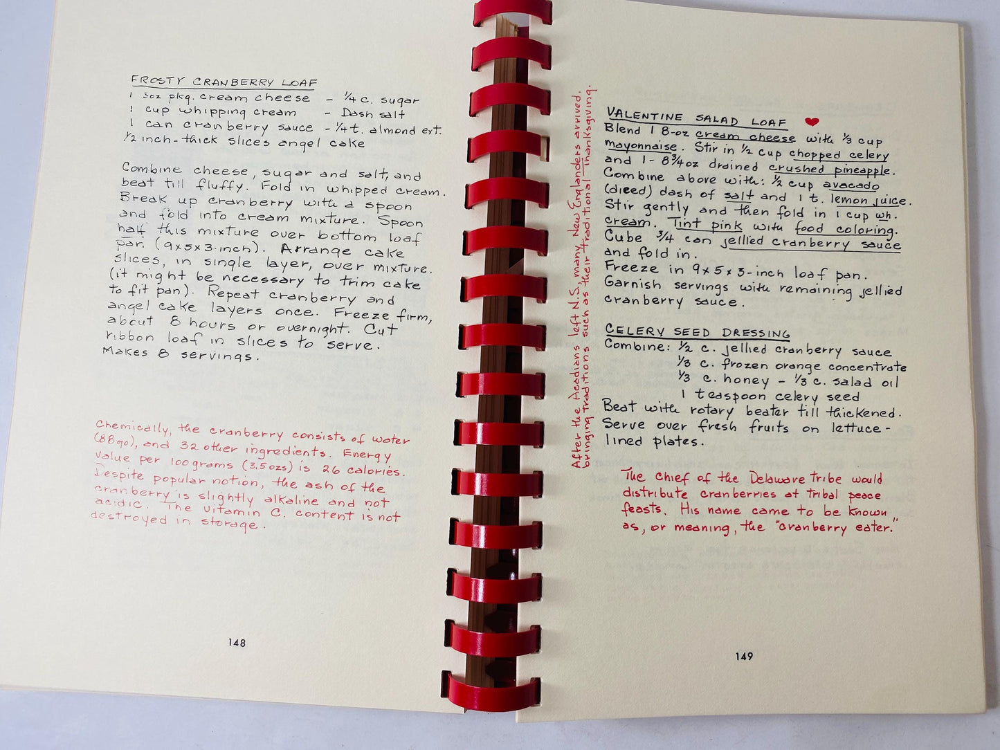 Vintage 1977 Cranberry Connection spiral cookbook FIRST EDITION Cranberry Recipes Cranberrie Cottage Granville Centre Nova Scotia