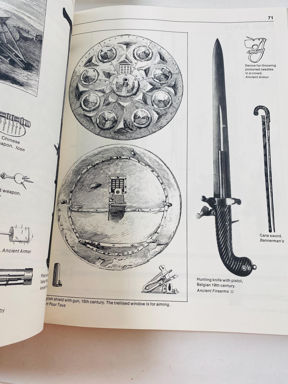 Weapons & Armor Pictorial Archive of Woodcuts Engravings vintage book circa 1981 LARGE Art instruction how to weapons war military soldier