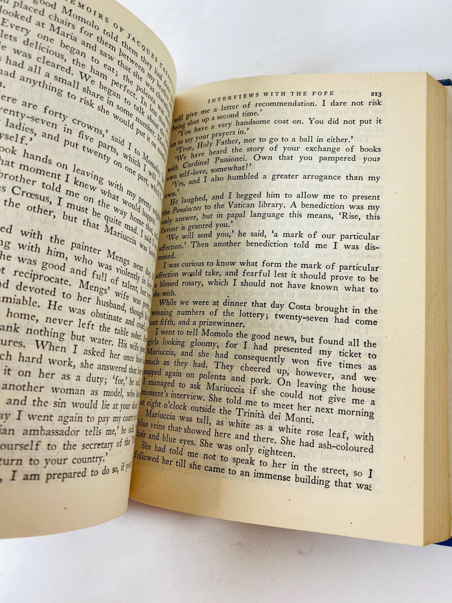 1937 Jacques Casanova Memoirs Vintage Modern Library book detailing romantic exploits and encounters with Voltaire and Catherine the Great