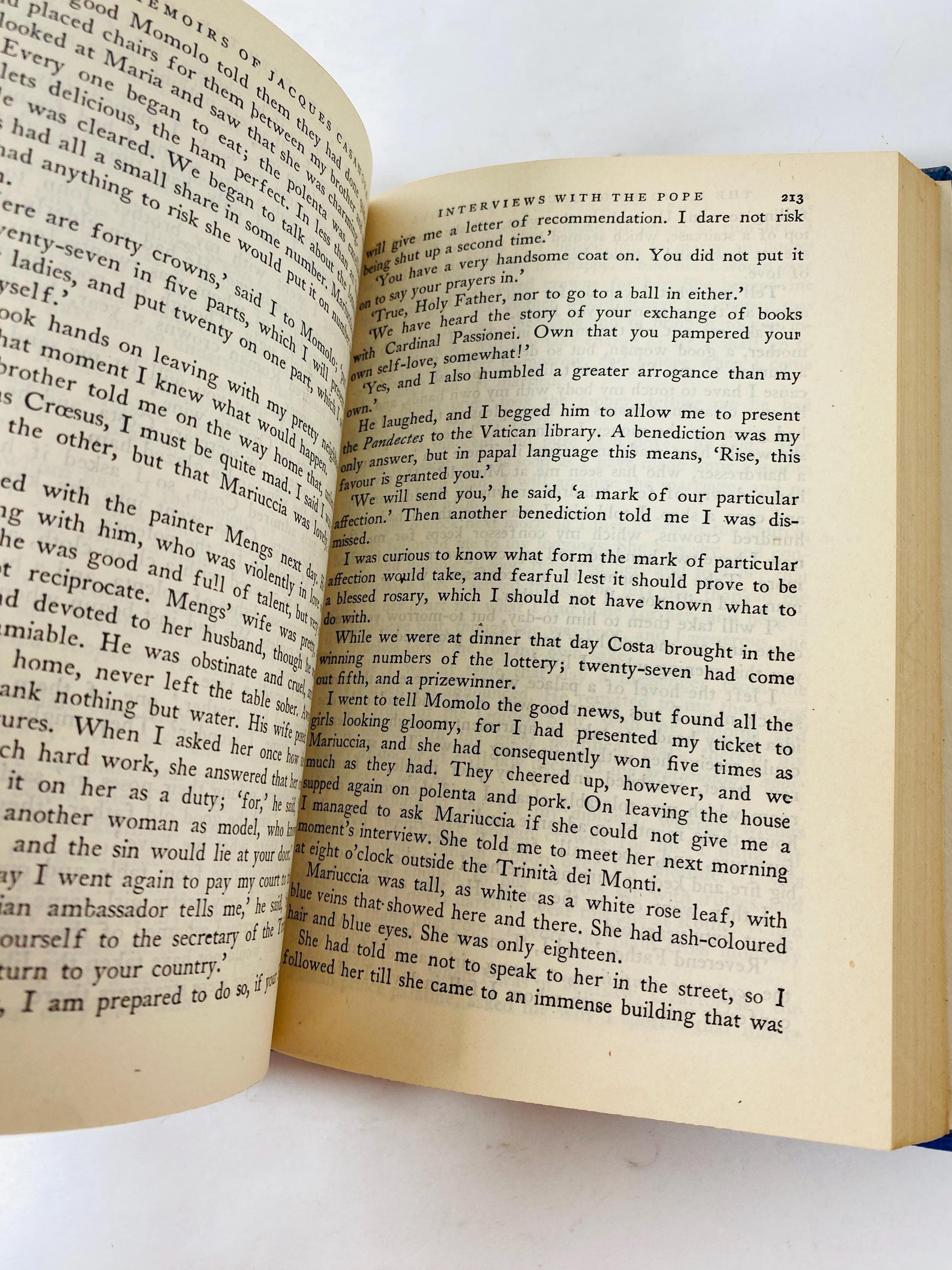 1937 Jacques Casanova Memoirs Vintage Modern Library book detailing romantic exploits and encounters with Voltaire and Catherine the Great