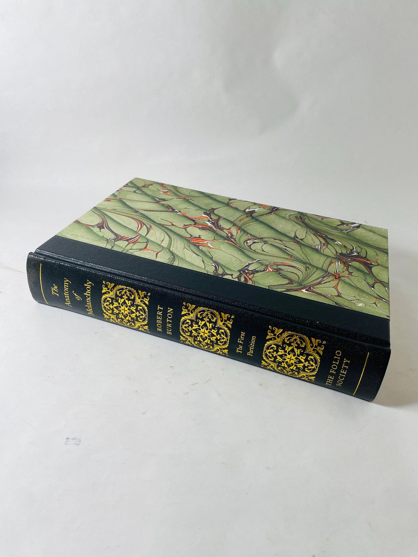 Anatomy of Melancholy Robert Burton Folio Society 3 Volume Set vintage books Marbled Boards Philip Pullman Medicine Physician. Doctor gift