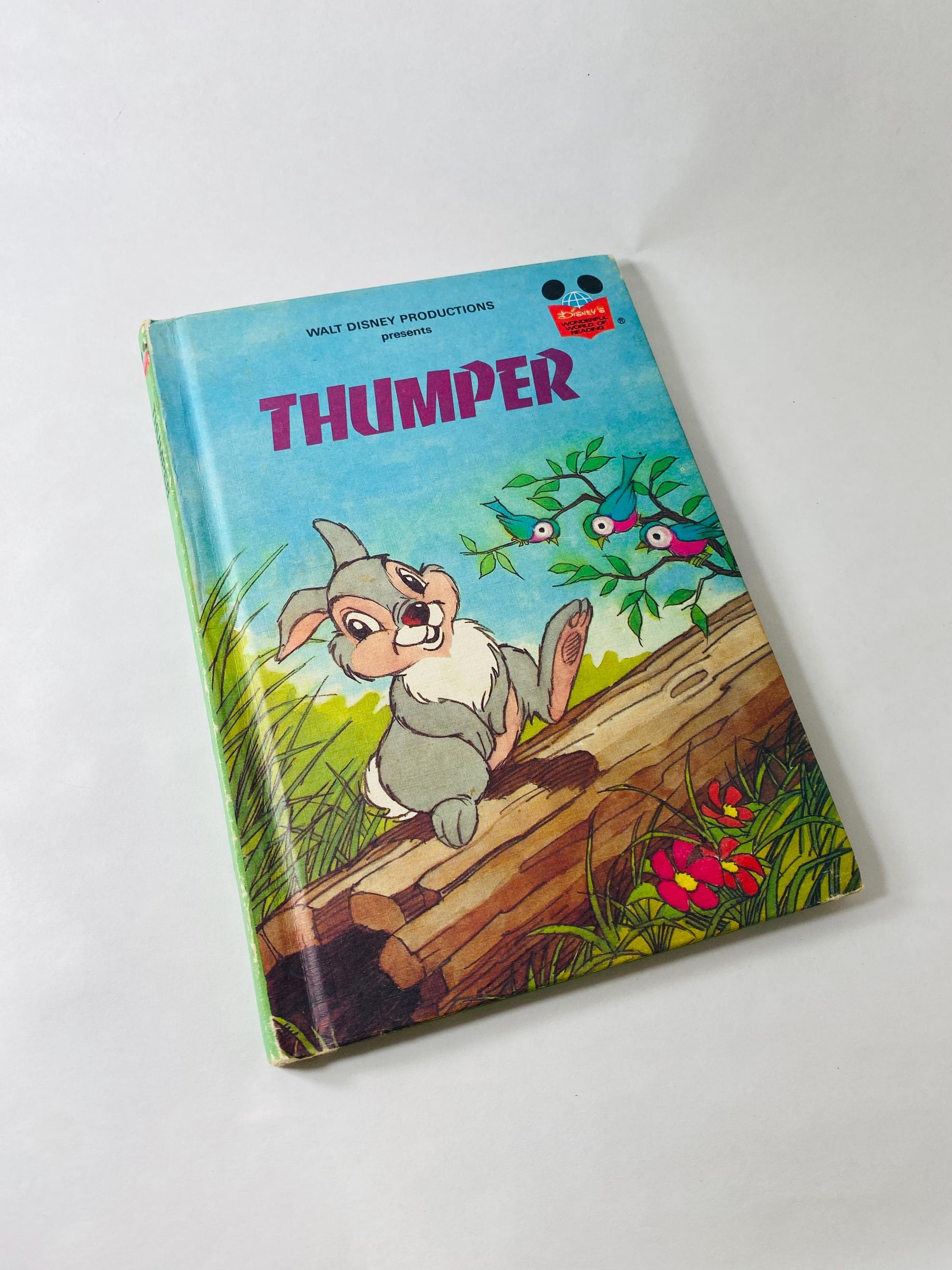 Thumper book Walt Disney vintage book about the bunny from Bambi Children's fiction circa 1982