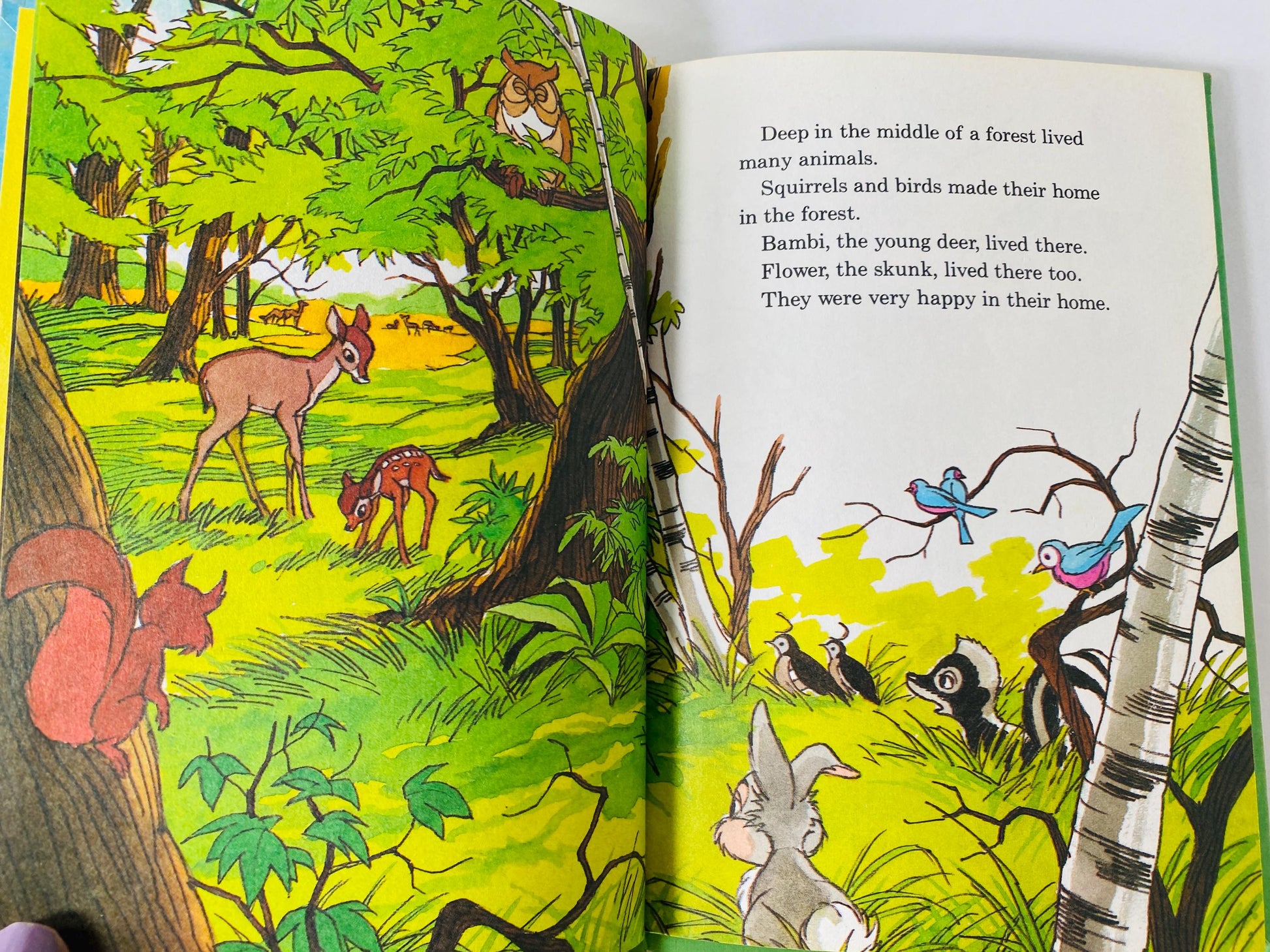 Thumper book Walt Disney vintage book about the bunny from Bambi Children's fiction circa 1982