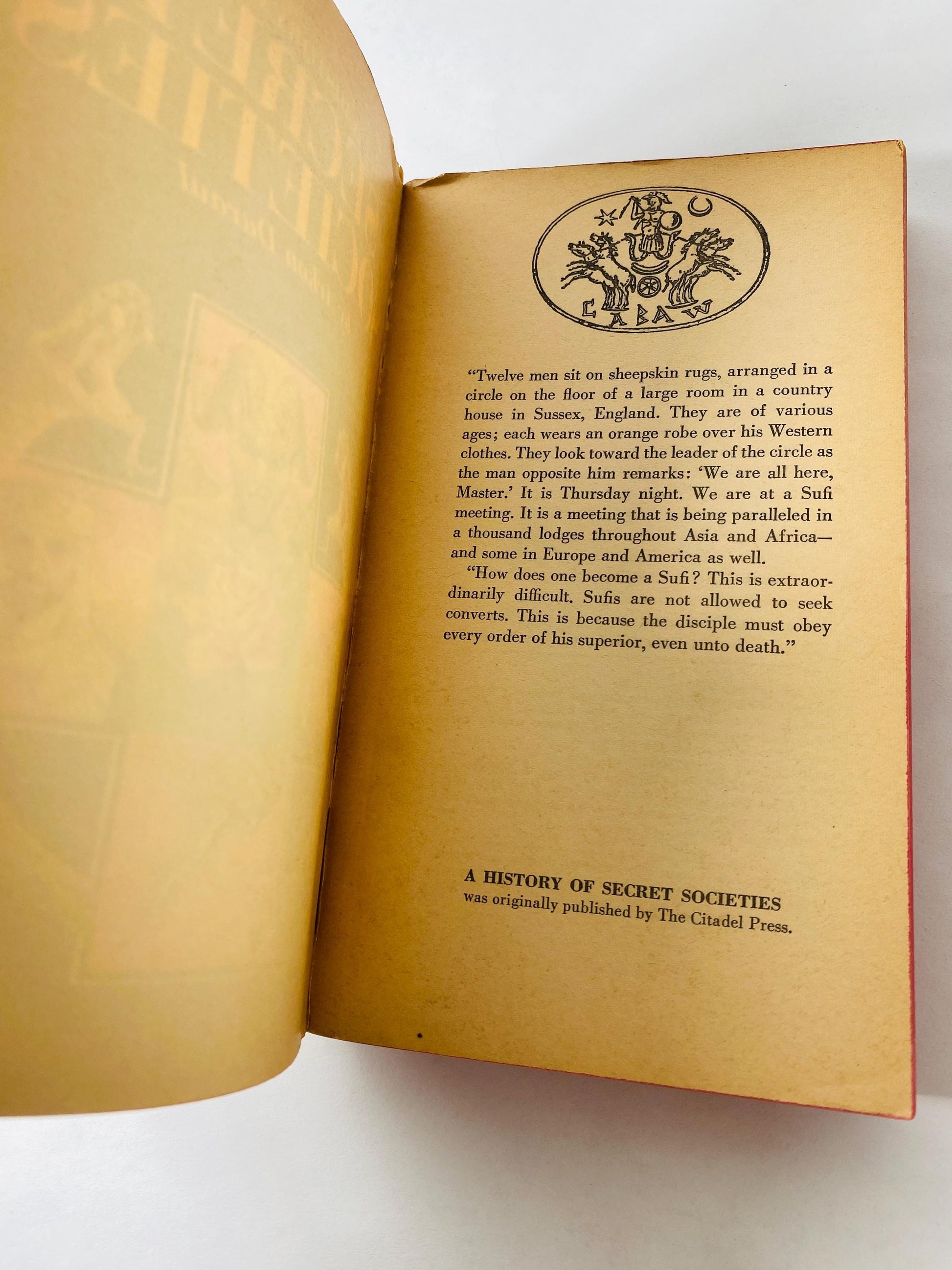 Secret Societies vintage paperback book circa 1969 by Arkon Daraul Scottish Rite Freemasonry, Southern Jurisdiction