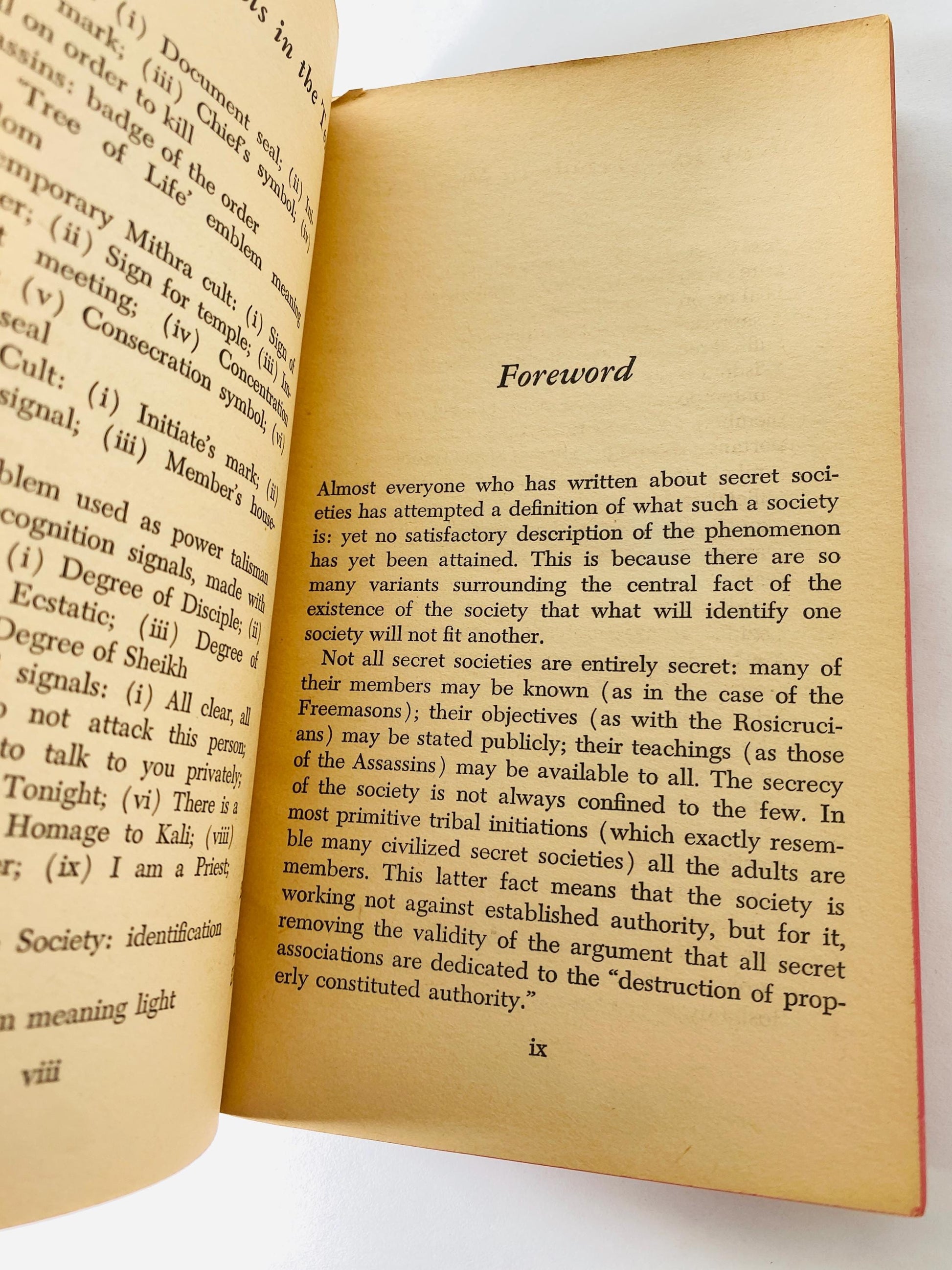 Secret Societies vintage paperback book circa 1969 by Arkon Daraul Scottish Rite Freemasonry, Southern Jurisdiction