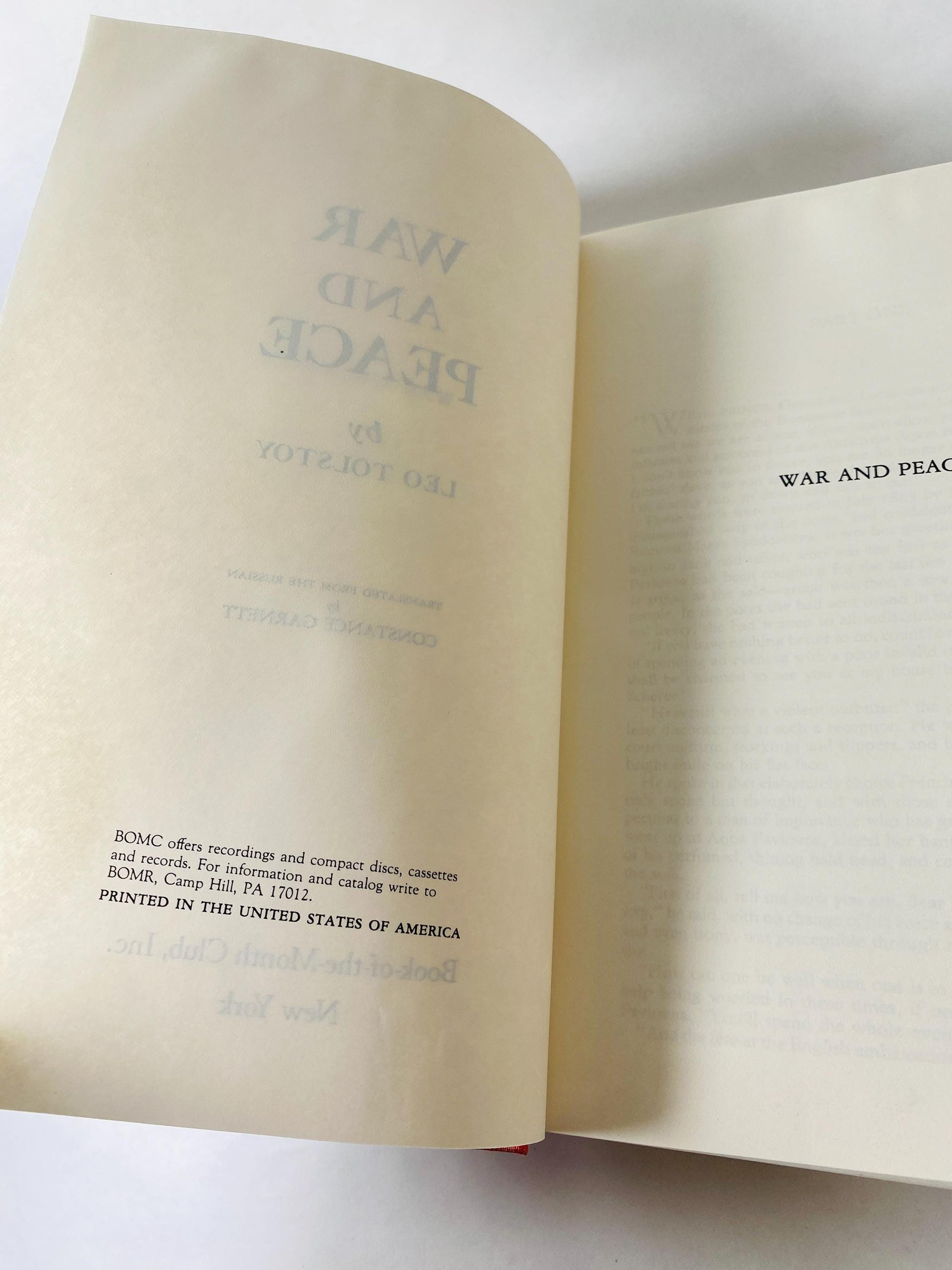 Leo Tolstoy War and Peace vintage book love, war, and the search for meaning during the French invasion of Russia in the Napoleonic era