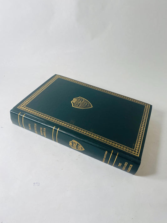 Marcus Aurelius Meditations vintage green leatherette Harvard Clasics book embossed Plato Apology Phaedo Crito philosophy Epicetus Sayings