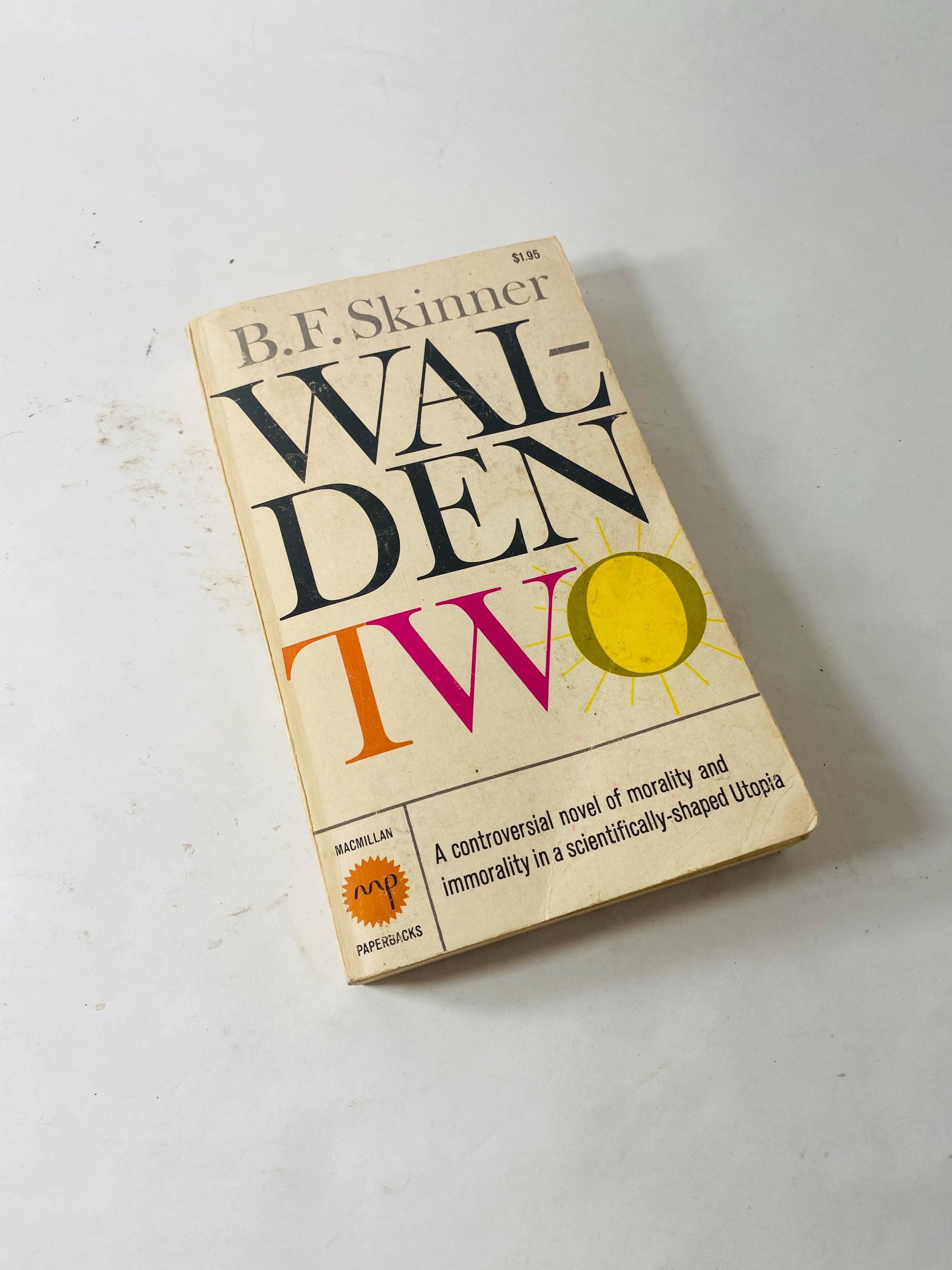 Waden Two vintage paperback book BF Skinner Abnormal Psychology unique psychology gift psychoanalysis psychiatry demons Behaviorism Utopian