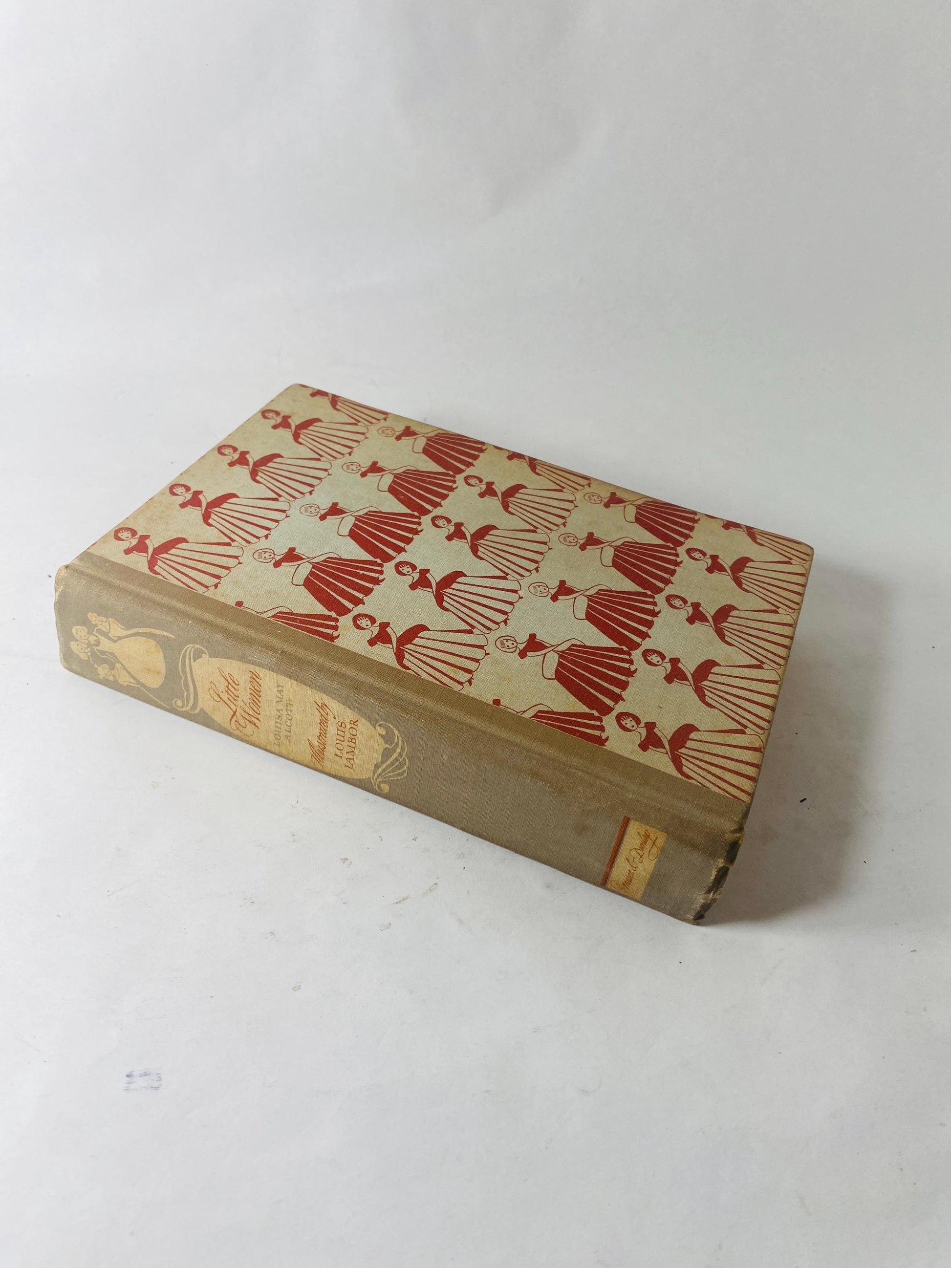Little Women or Meg Jo Beth and Amy by Louisa May Alcott vintage book circa 1947 Illustrated Junior Library. Gift home decor