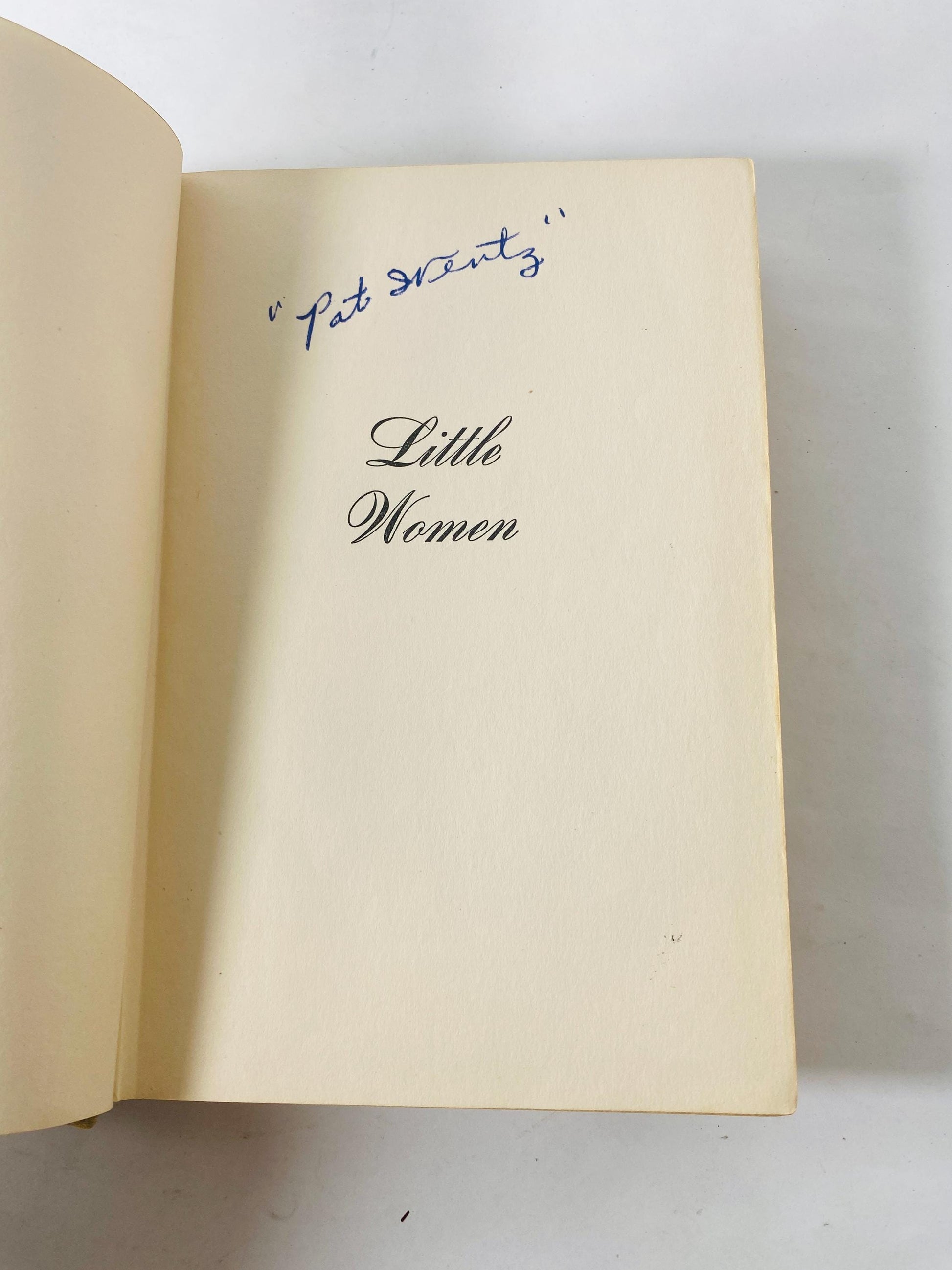 Little Women or Meg Jo Beth and Amy by Louisa May Alcott vintage book circa 1947 Illustrated Junior Library. Gift home decor