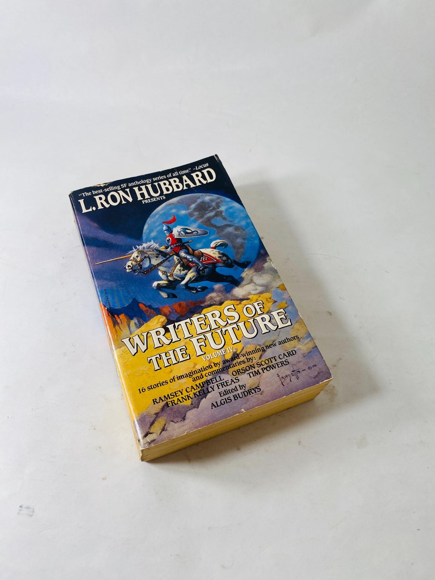 1988 Writers of the Future by L Ron Hubbard Early Printing vintage paperback book Science fiction alien invaders Author of Battlefield Earth