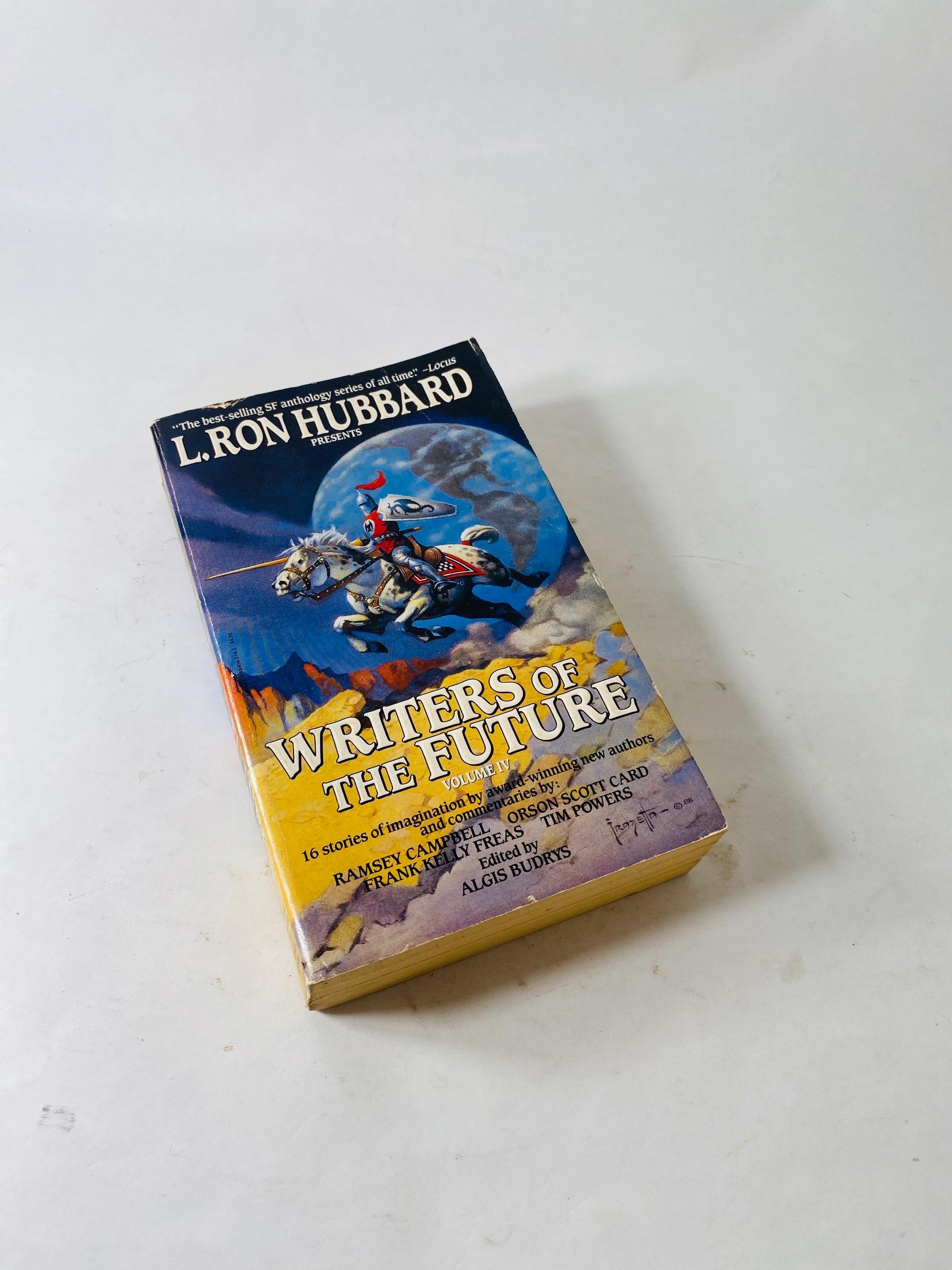 1988 Writers of the Future by L Ron Hubbard Early Printing vintage paperback book Science fiction alien invaders Author of Battlefield Earth