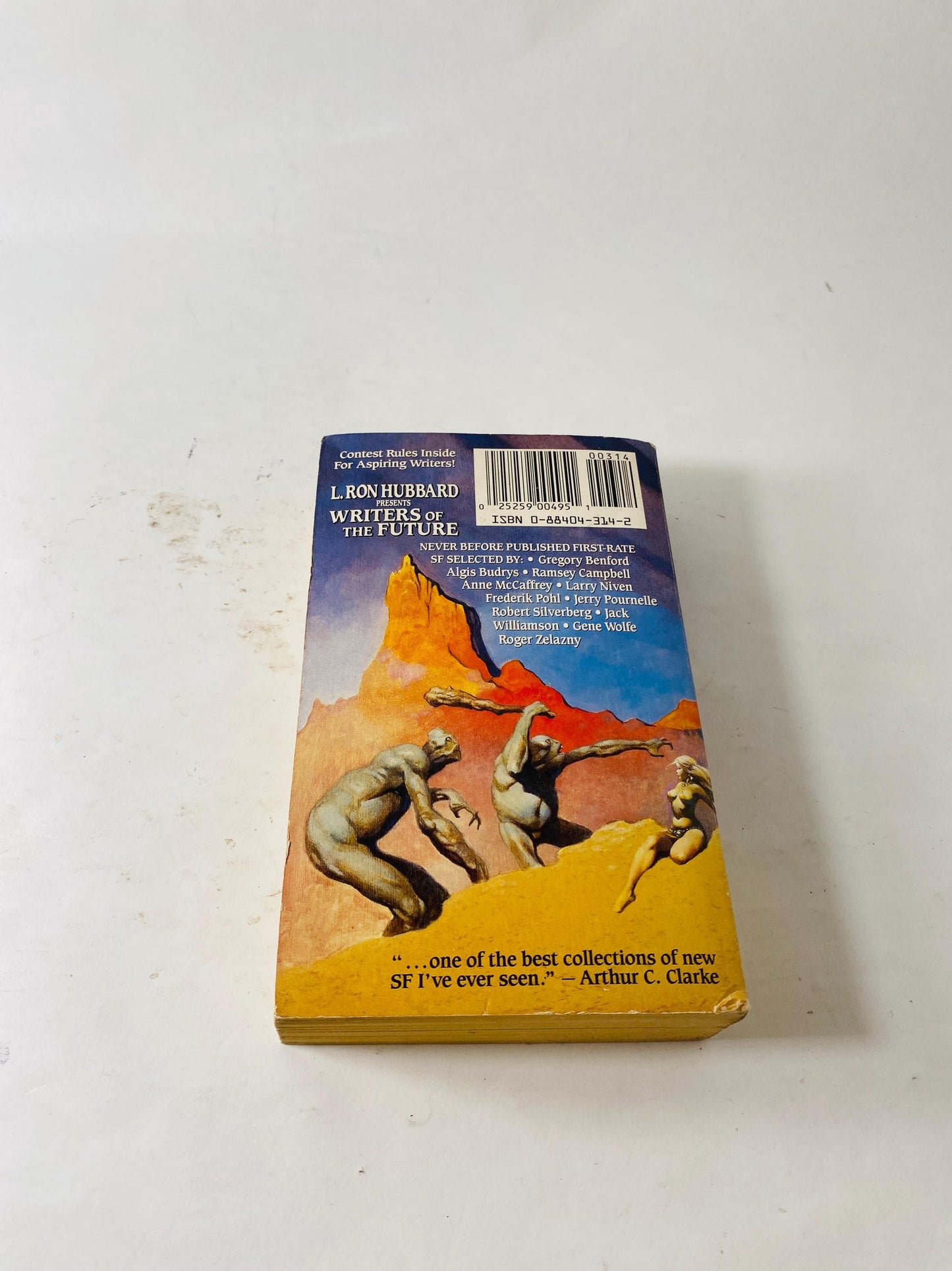 1988 Writers of the Future by L Ron Hubbard Early Printing vintage paperback book Science fiction alien invaders Author of Battlefield Earth