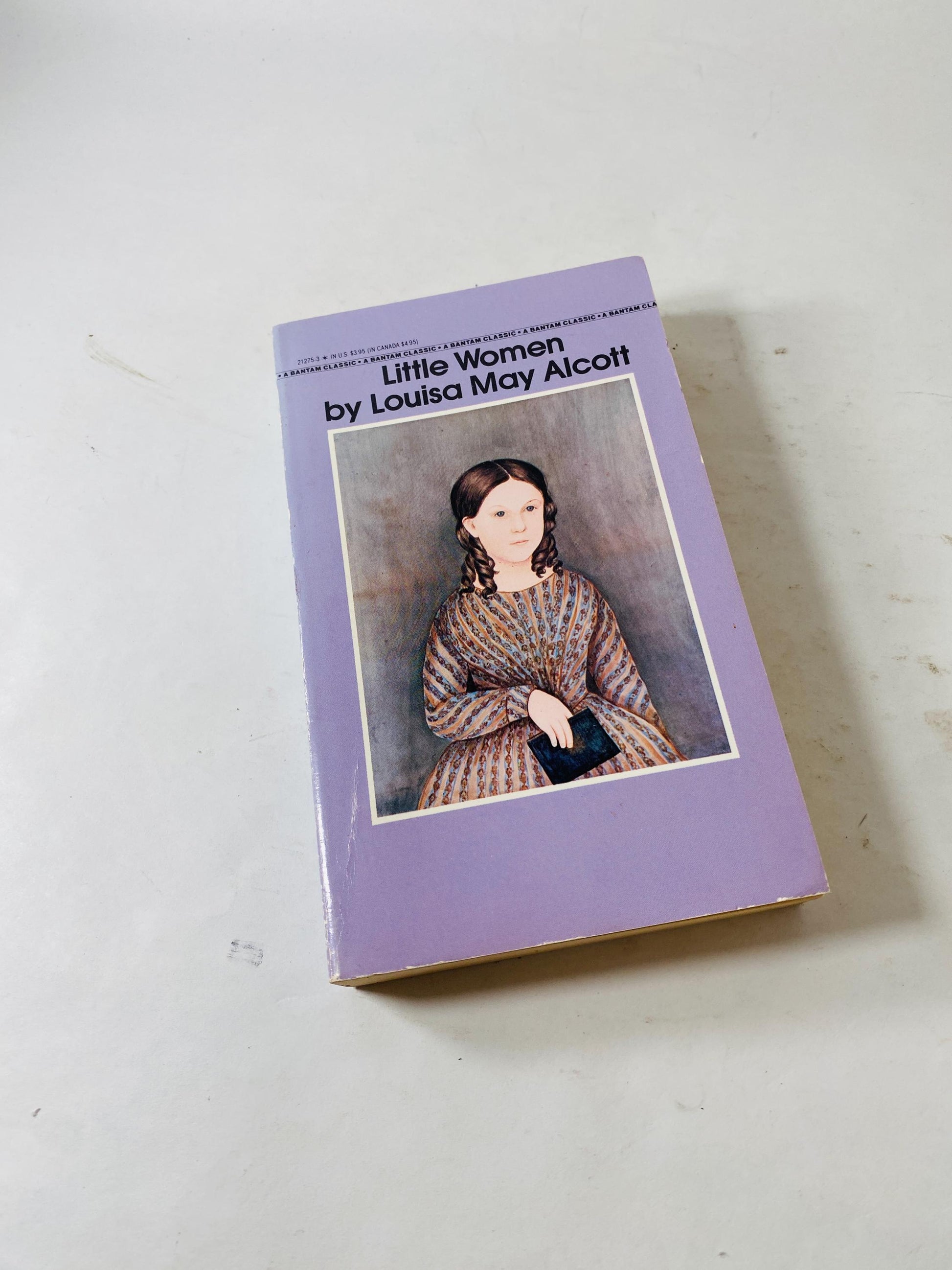 1983 Little Women vintage paperback book by Louisa May Alcott purple book Meg, Jo, Beth, and Amy. Beautiful book lover gift BFF daughter