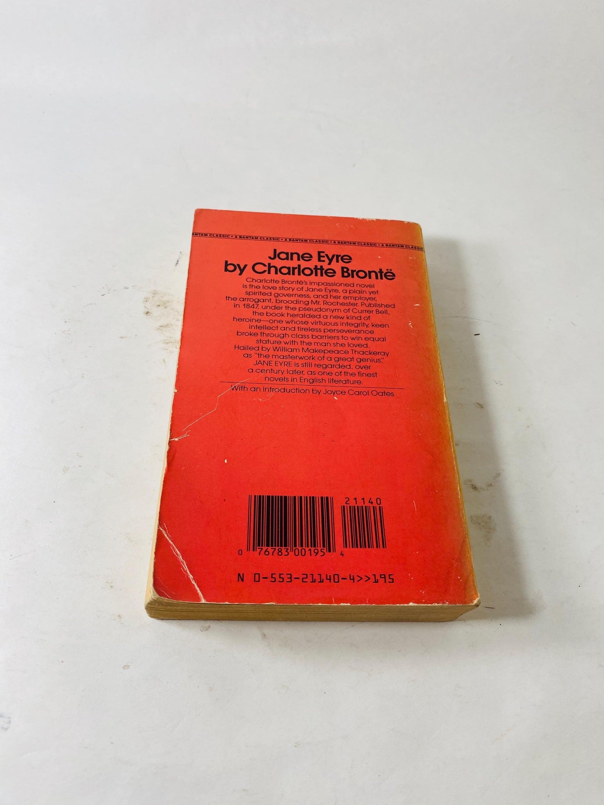 Jane Eyre by Charlotte Bronte Vintage paperback book circa 1987 Quintessential Victorian novel of gothic romance Bantam