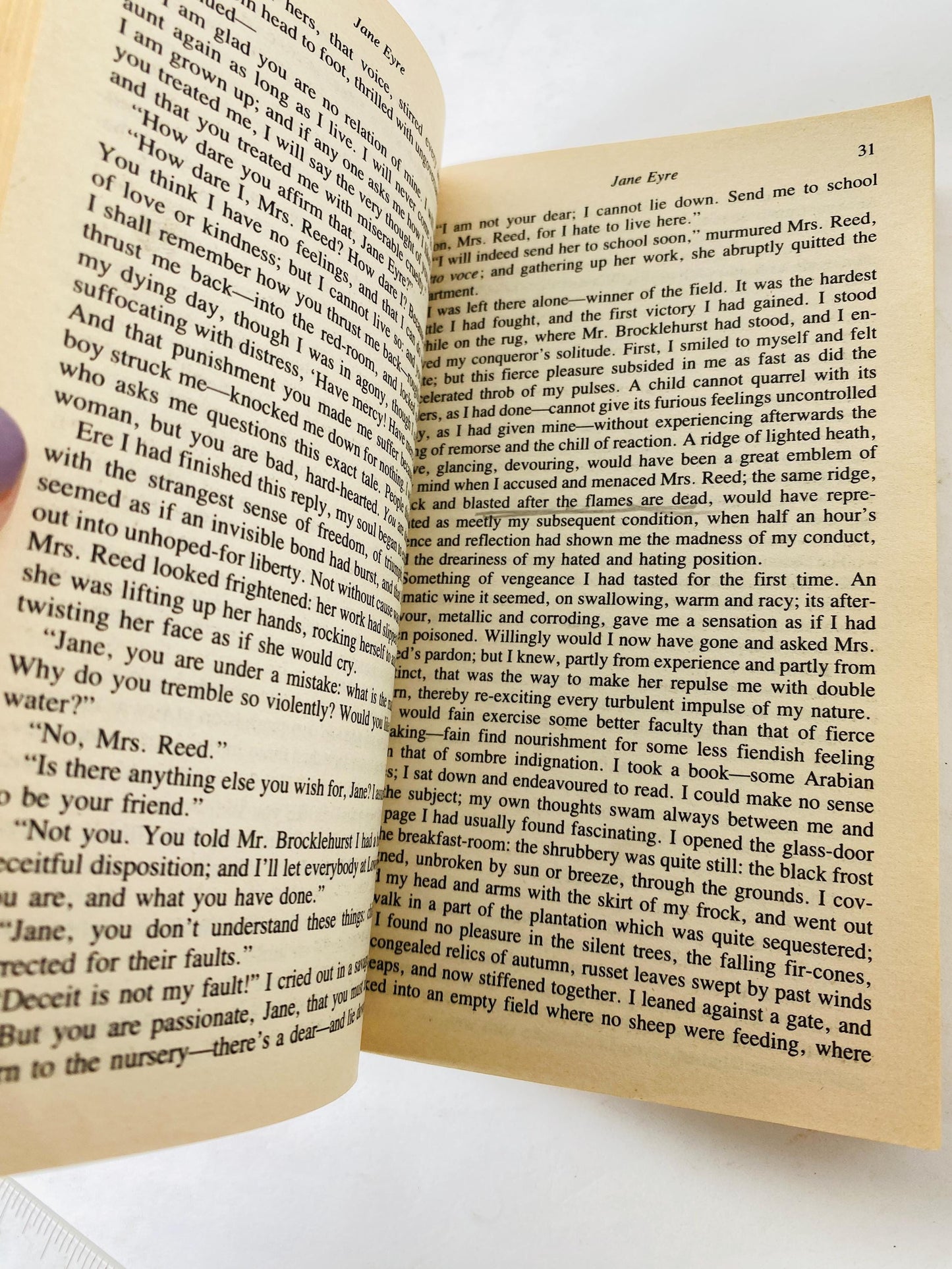 Jane Eyre by Charlotte Bronte Vintage paperback book circa 1987 Quintessential Victorian novel of gothic romance Bantam