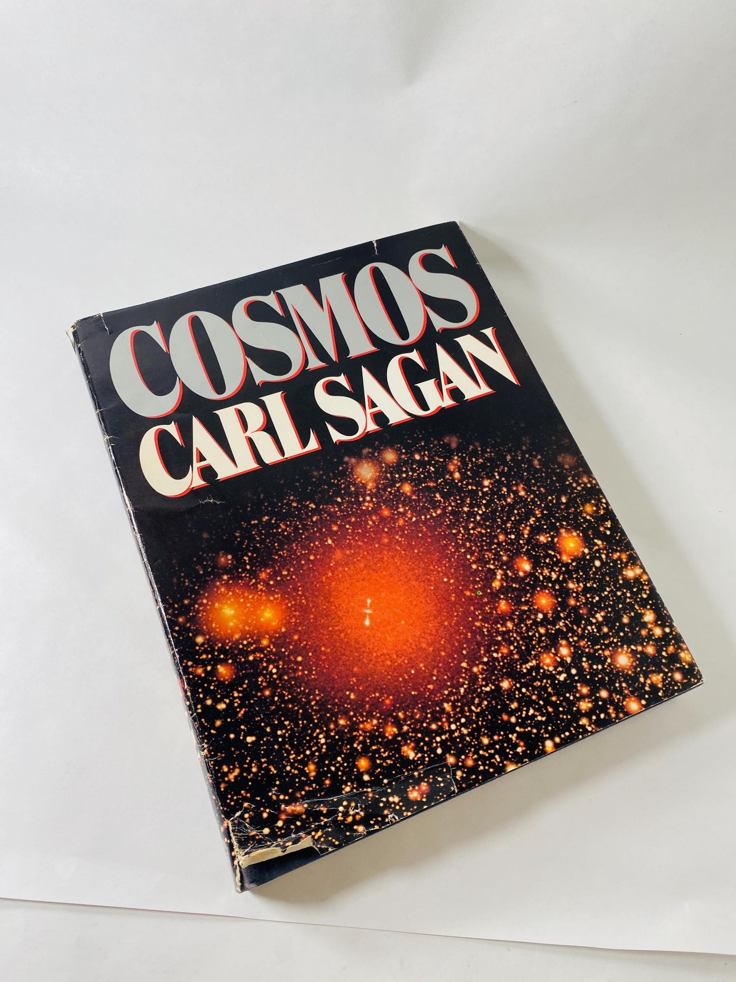 Cosmos First edition vintage book by Carl Sagan circa 1980 Astronomy, cosmology, astrophysicist, astrobiology, science popularizer. Gift