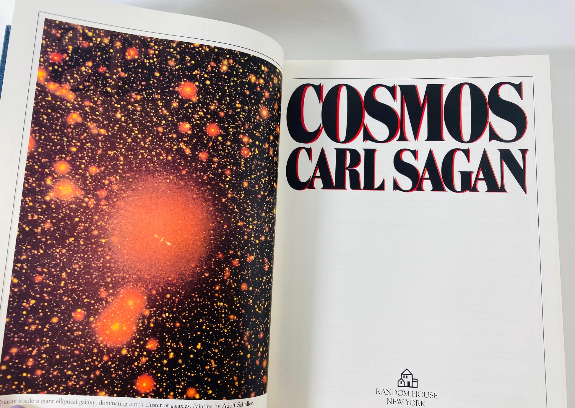Cosmos First edition vintage book by Carl Sagan circa 1980 Astronomy, cosmology, astrophysicist, astrobiology, science popularizer. Gift