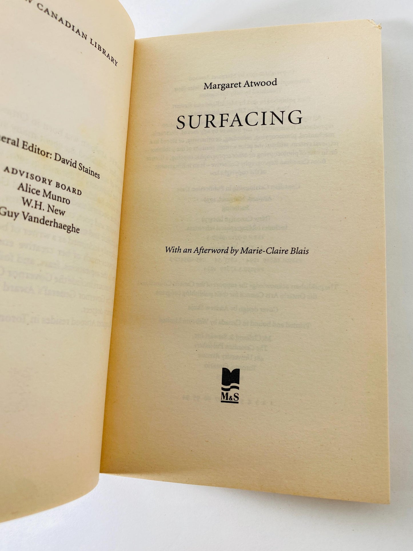 Surfacing vintage paperback book by Margaret Atwood author of the Handmaid's Tale psychological feminist themes patriarchy nationalism