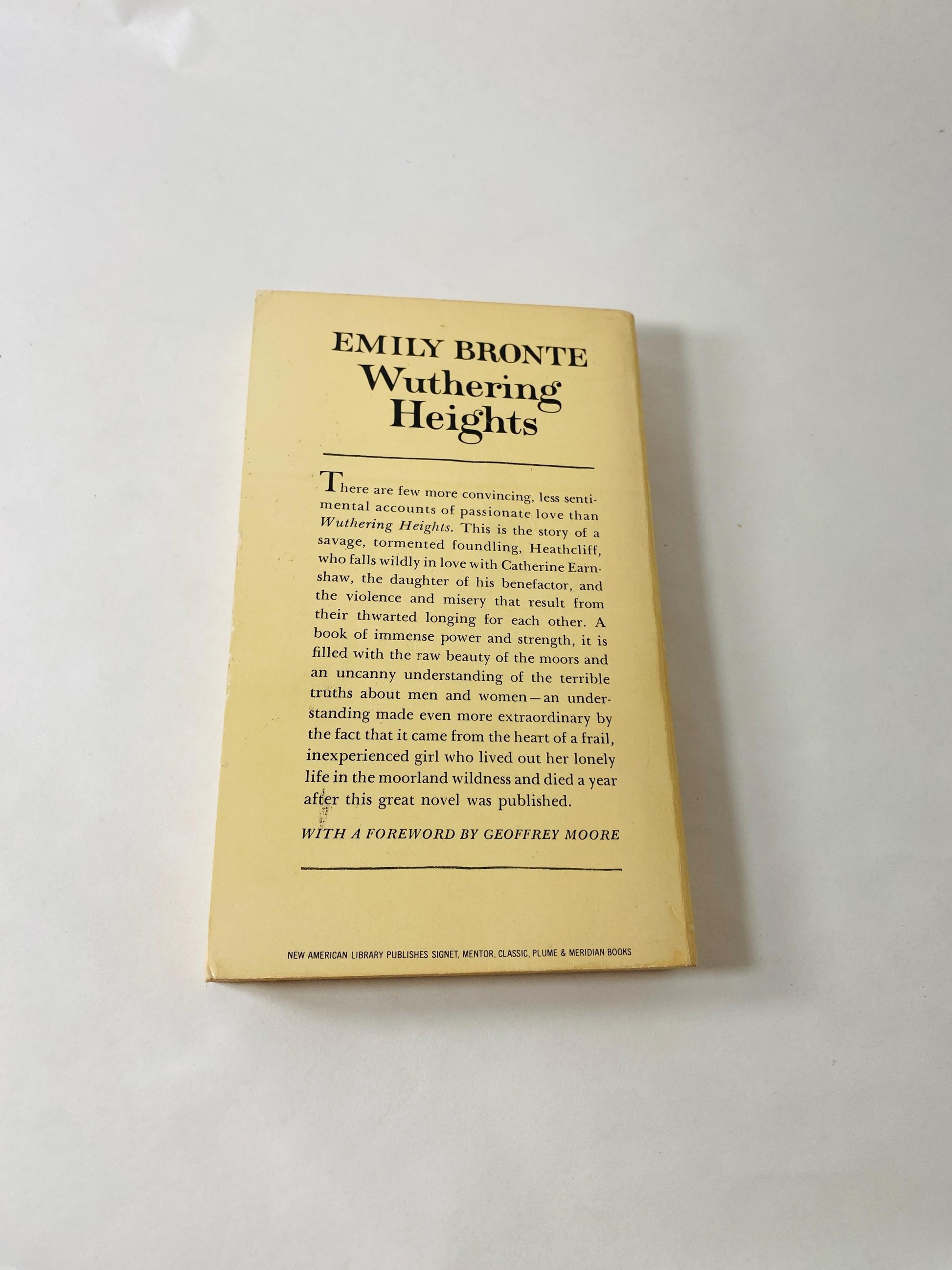 1959 Wuthering Heights by Emily Bronte vintage New American Library paperback book Greatest Love story ever told! Cathy Heathcliff.