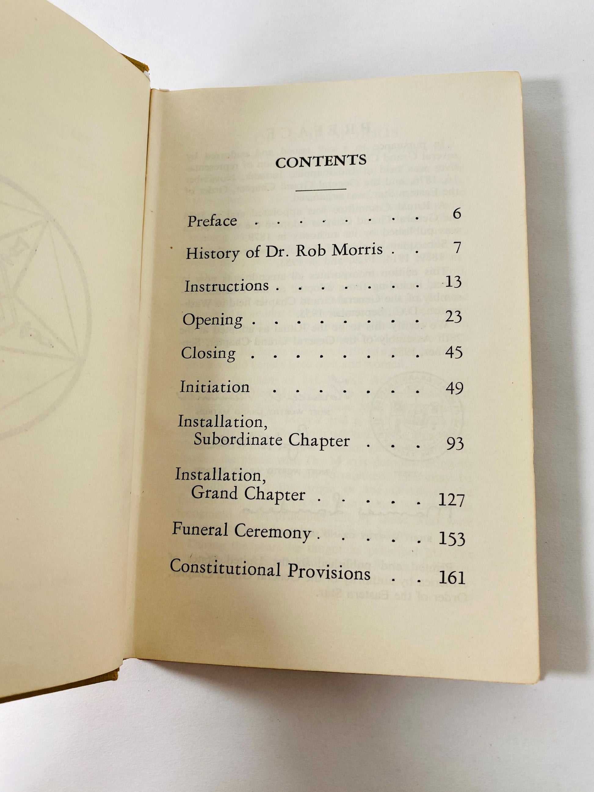 1956 Order of the Eastern Star Ritual Book Freemasonry Masonic vintage ritual book mid-century religious and ceremonial ephemera