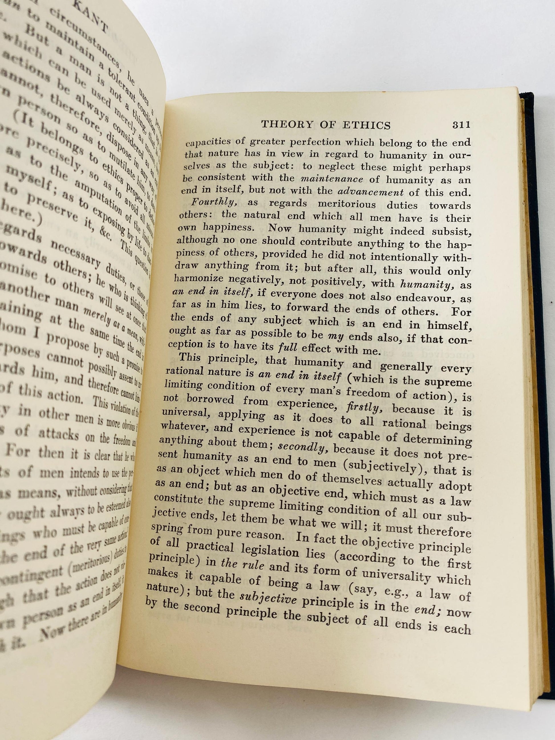 Kant book edited by Theodore Greene circa 1929 Philosophy, Economics, capitalism, politics. Free thinking, intellectual. Vintage blue book