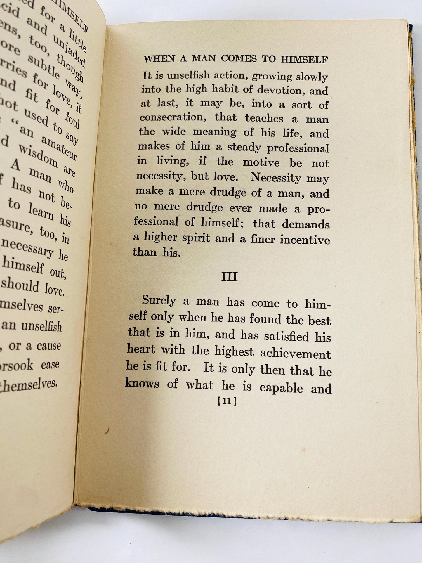 1915 When a Man Comes to Himself Vintage book by Woodrow Wilson Blue HardcoverHarper & Brothers Presidential History Gift