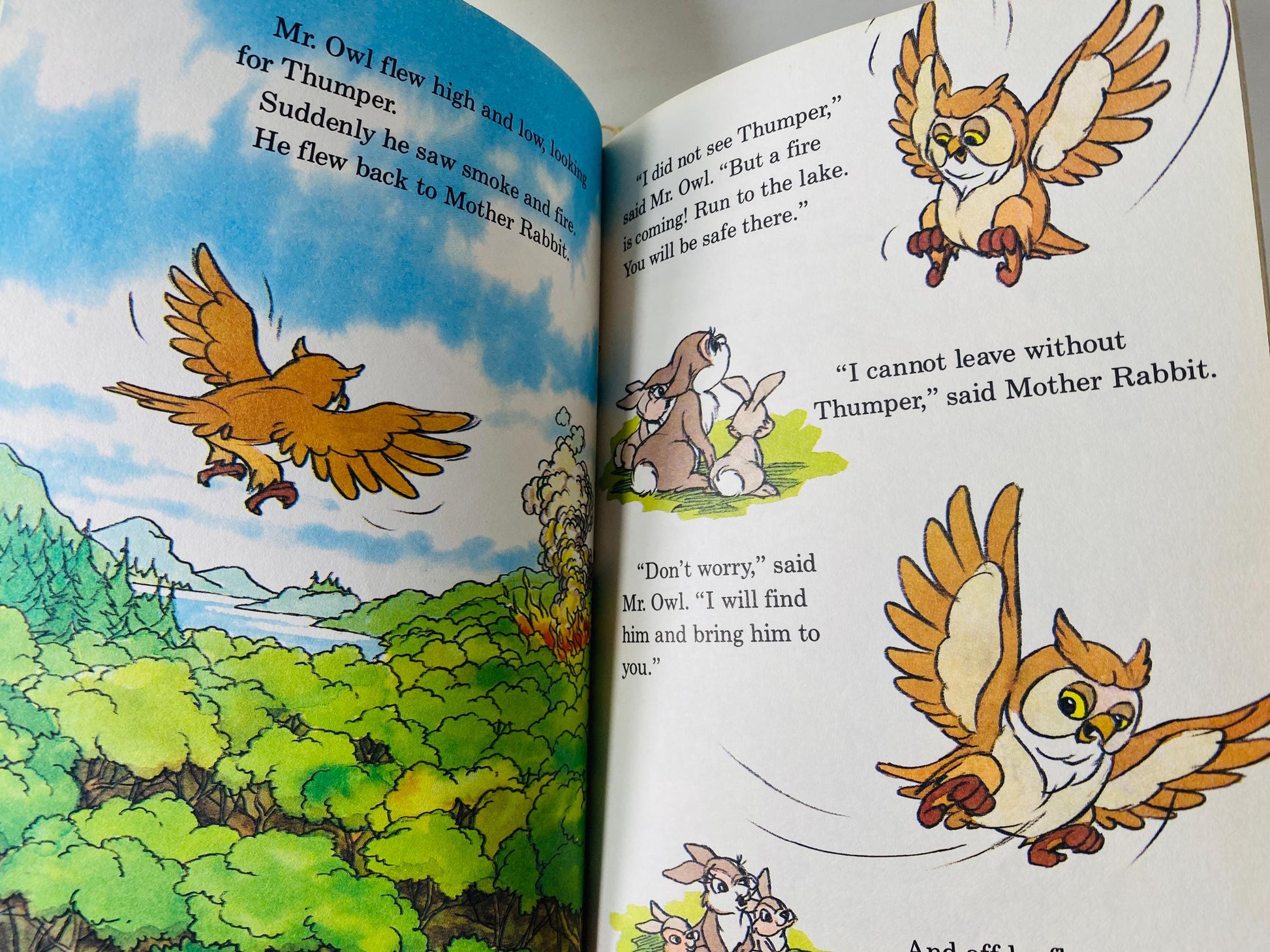Thumper book Walt Disney vintage book about the bunny from Bambi Children's fiction circa 1982