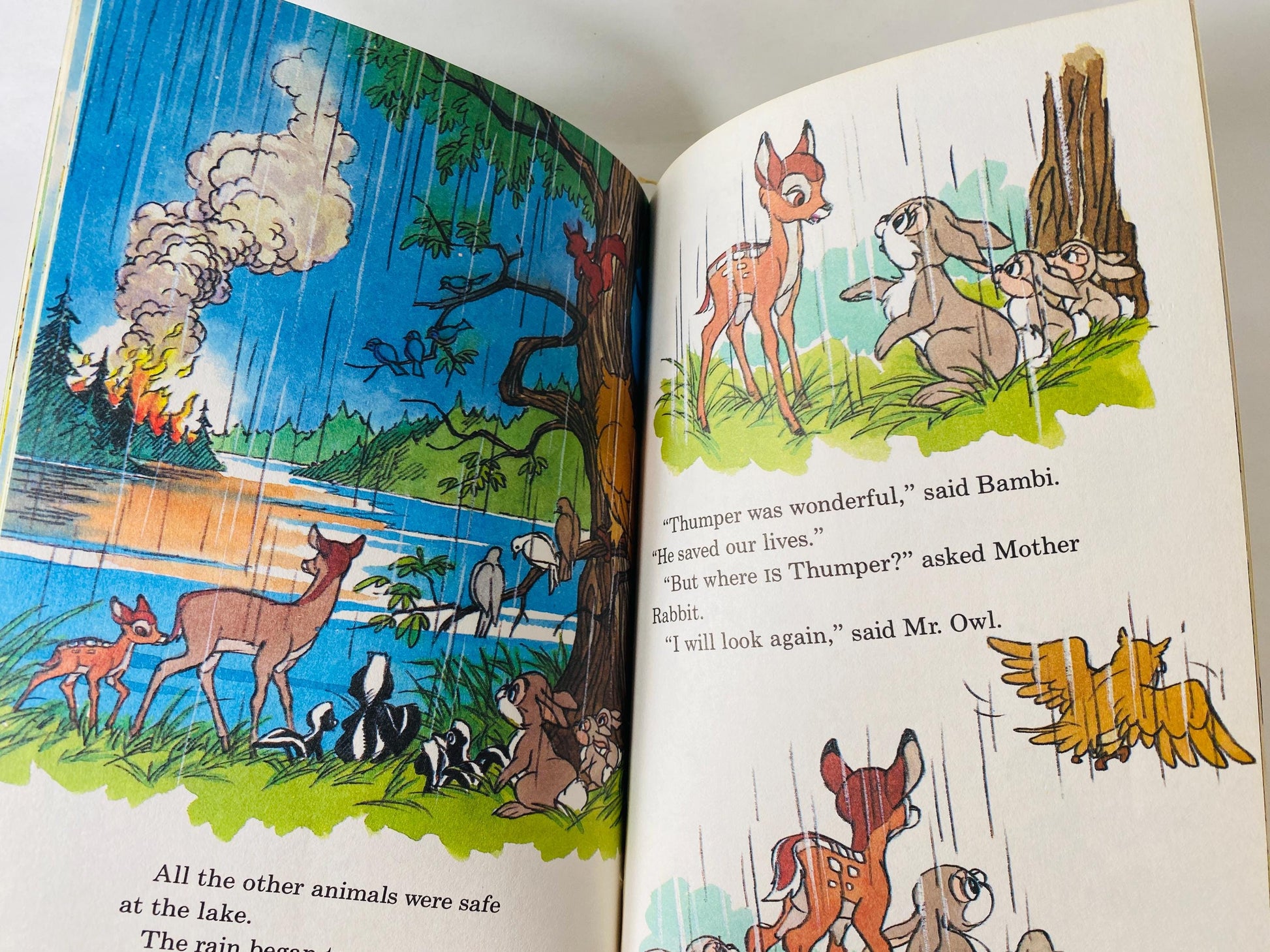 Thumper book Walt Disney vintage book about the bunny from Bambi Children's fiction circa 1982