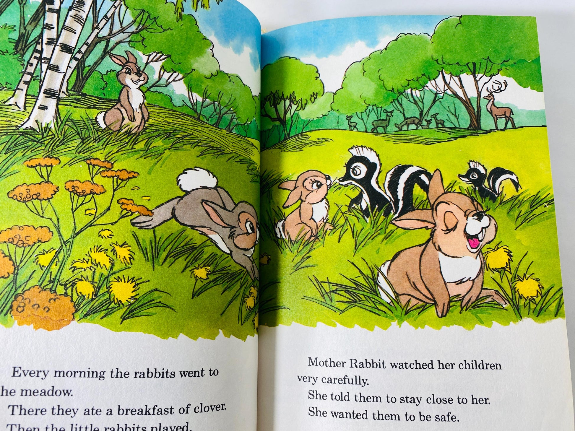 Thumper book Walt Disney vintage book about the bunny from Bambi Children's fiction circa 1982