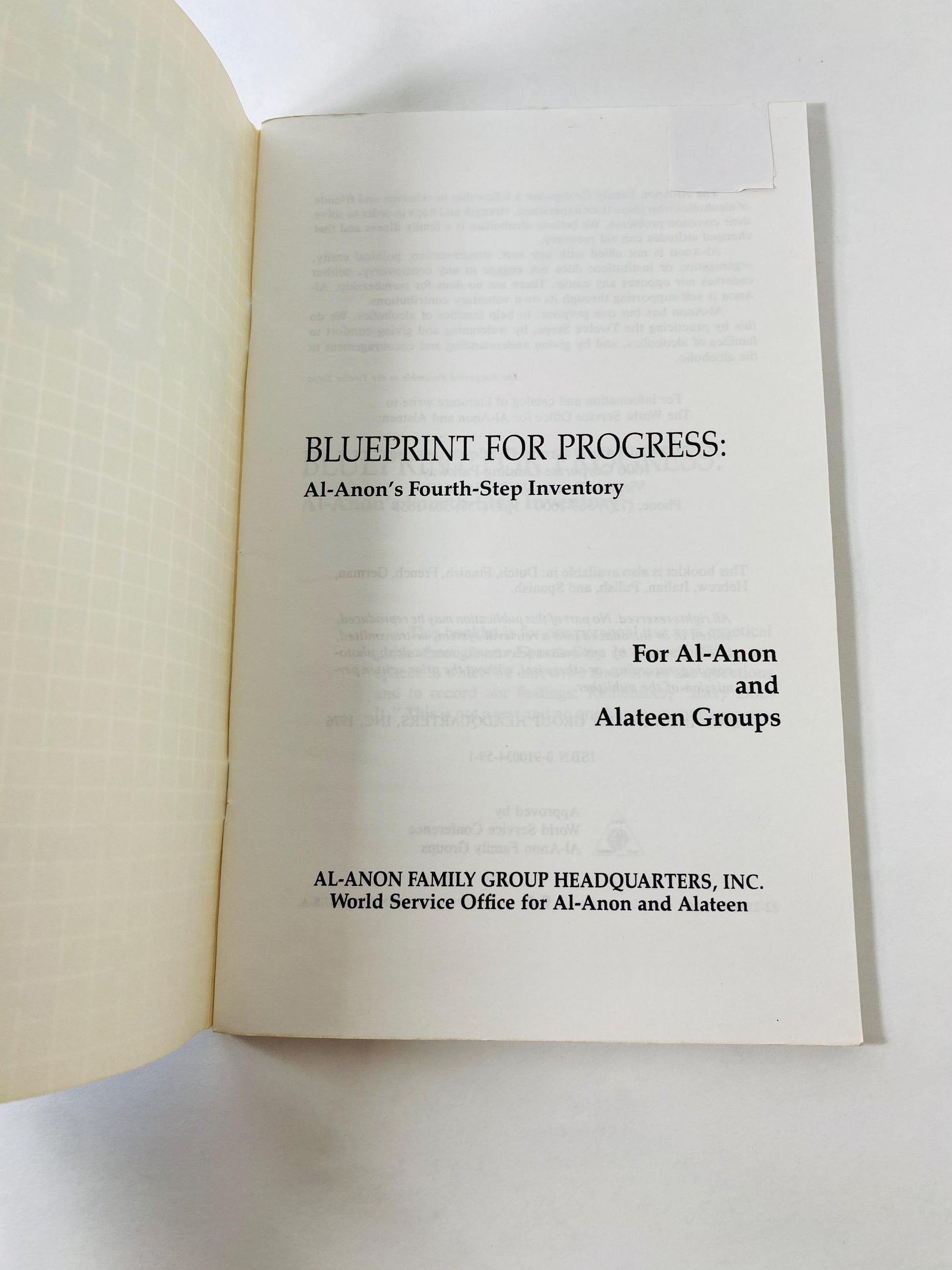 Blueprint for Progress Alcoholics Anonymous vintage paperback book history of AA Recovery, Addiction, NA, Al-Anon, sobriety, gift HelenK