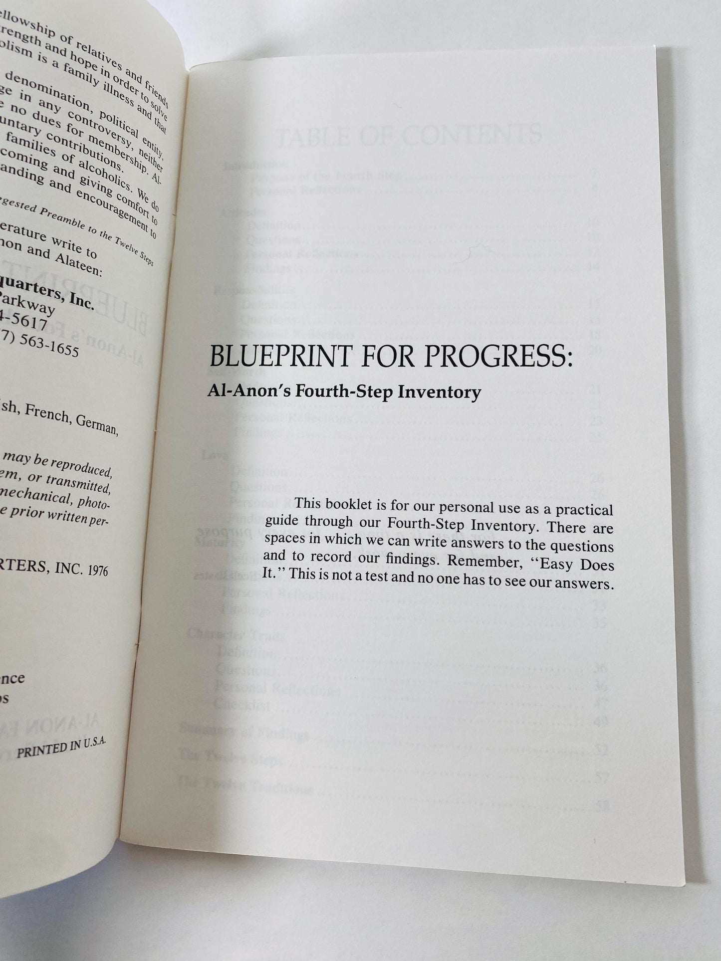 Blueprint for Progress Alcoholics Anonymous vintage paperback book history of AA Recovery, Addiction, NA, Al-Anon, sobriety, gift HelenK