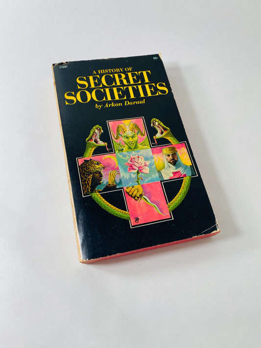 Secret Societies vintage paperback book circa 1969 by Arkon Daraul Scottish Rite Freemasonry, Southern Jurisdiction