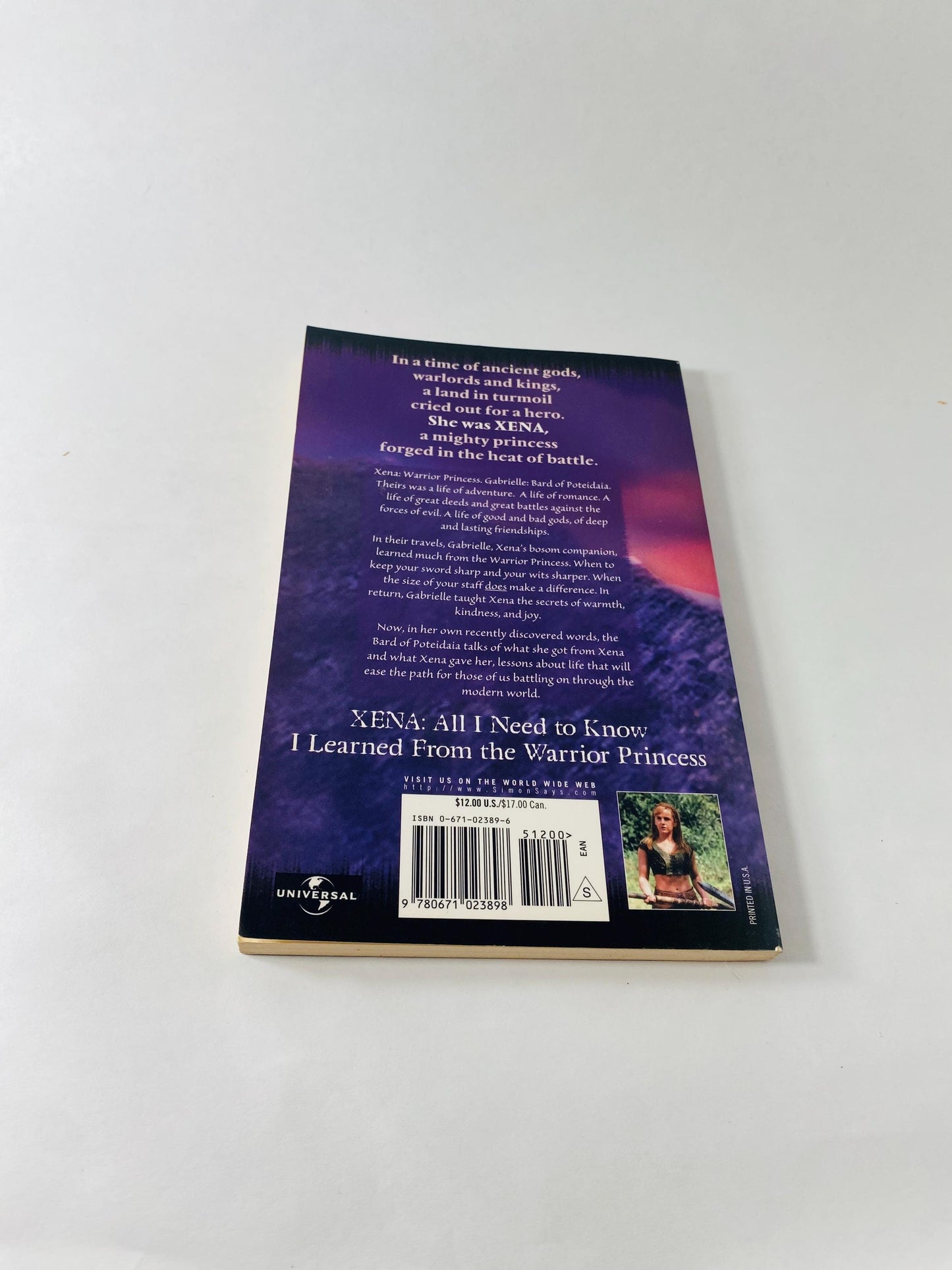 Xena vintage paperback book All I Need to Know I Learned from the Warrior Princess by Josepha Sherman circa 1998