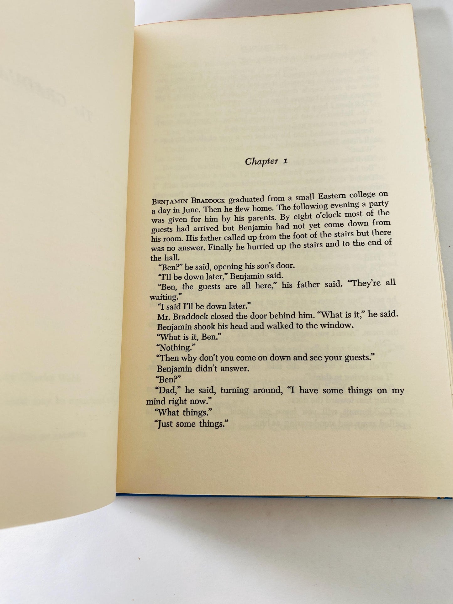 1963 The Graduate by Charles Webb vintage book about Benjamin's affair with Mrs. Robinson before falling in love with her daughter