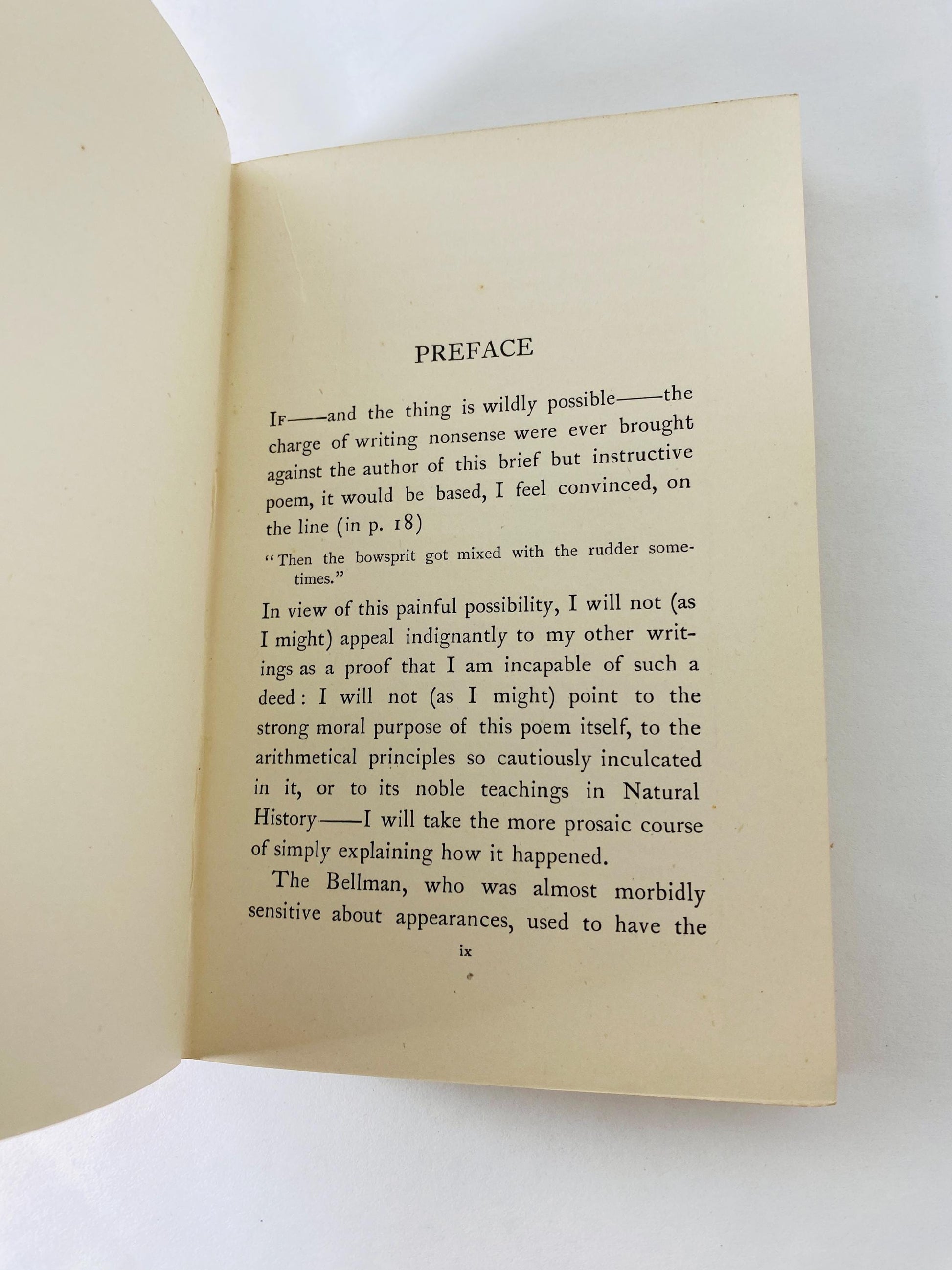 1931 Hunting of the Snark vintage book by Lewis Carroll author of Alice's Adventures in Wonderland illustrated by Henry Holiday