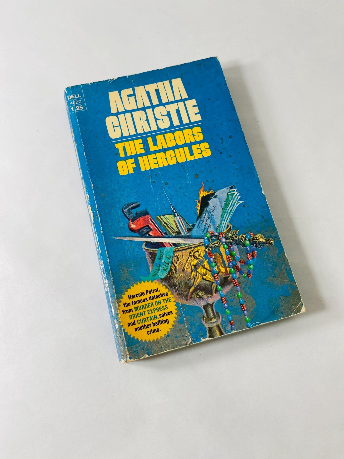 1960s 1970s Agatha Christie vintage EARLY paperback books Appointment Death Curtain Blue Train Sad Cypress Witness Prosecution Murder