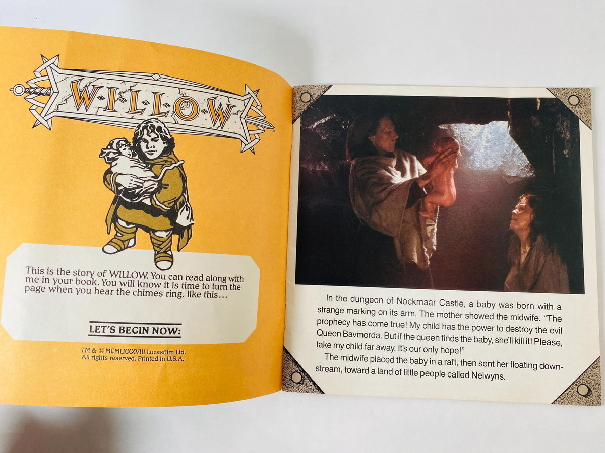 Willow vintage paperback book by featuring movie cover George Lucas circa 1988 Science Fiction collectible gift Does not include cassette