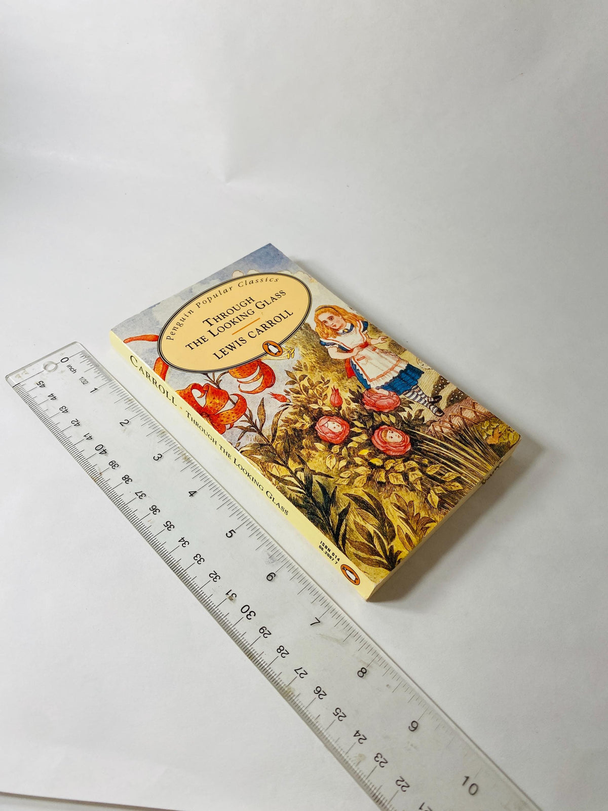 Alice in Wonderland Through the Looking Glass by Lewis Carroll vintage book circa 1976 paperback for little children.